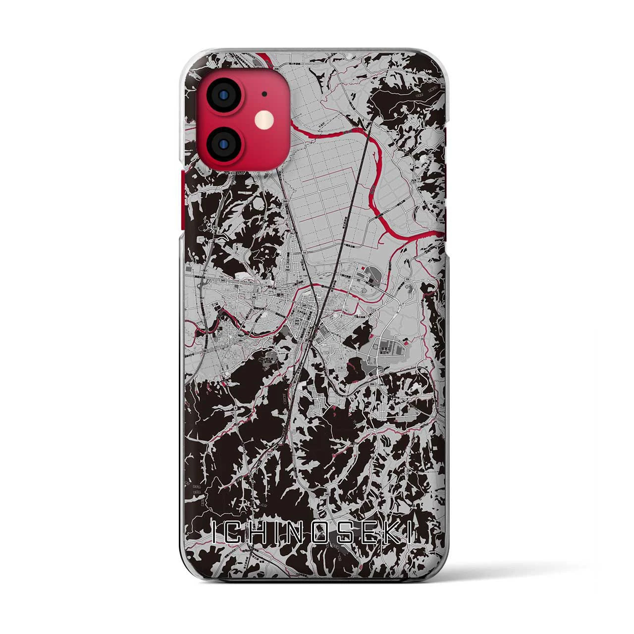 【一関(岩手県)】地図柄iPhoneケース(クリアタイプ)