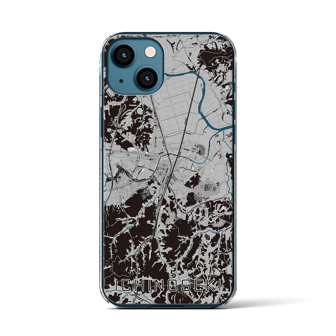 【一関(岩手県)】地図柄iPhoneケース(クリアタイプ)