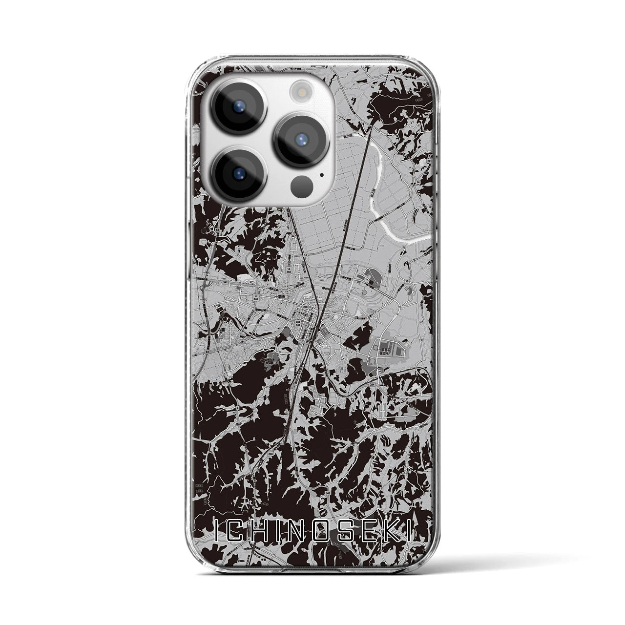 【一関(岩手県)】地図柄iPhoneケース(クリアタイプ)