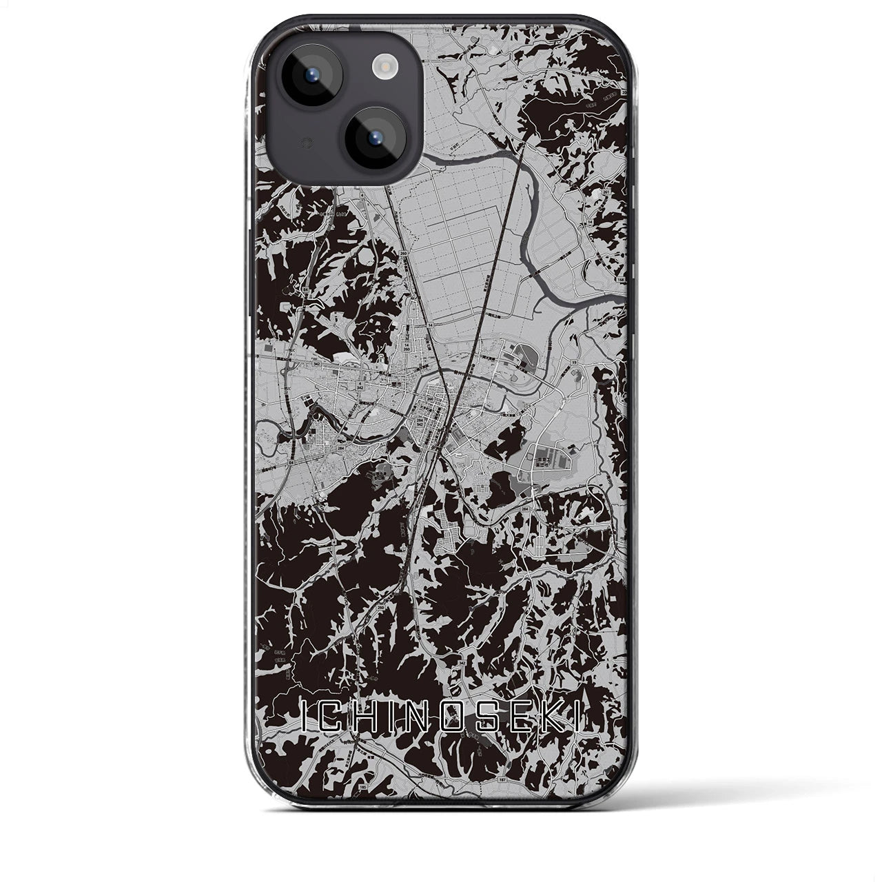 【一関(岩手県)】地図柄iPhoneケース(クリアタイプ)