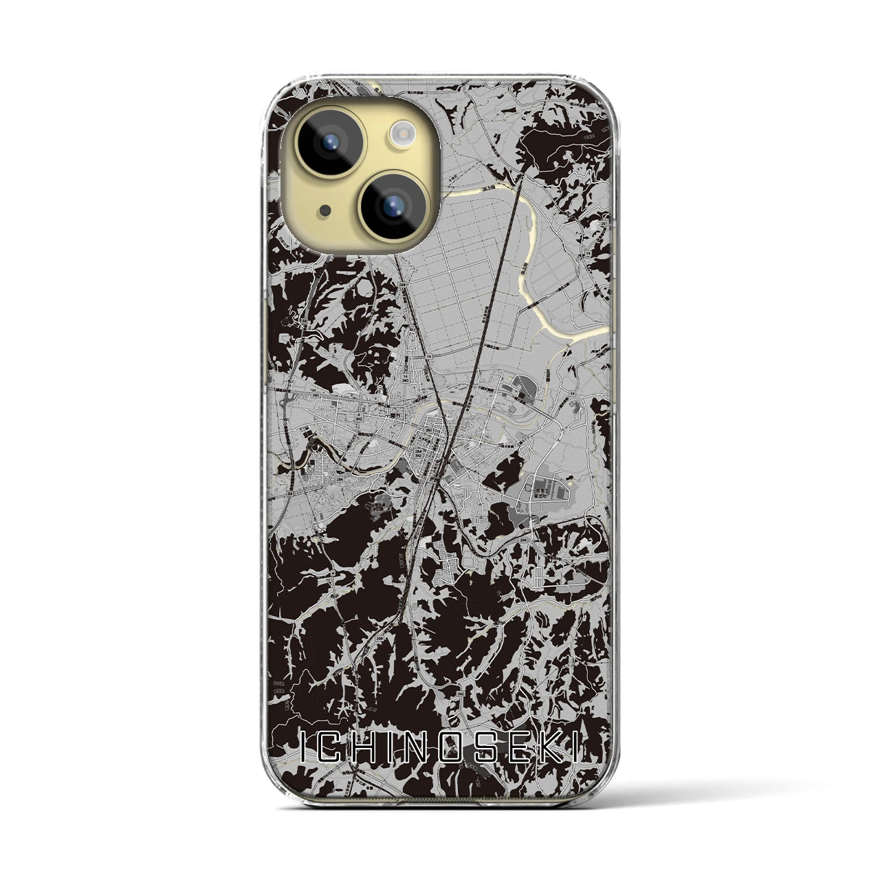 【一関(岩手県)】地図柄iPhoneケース(クリアタイプ)