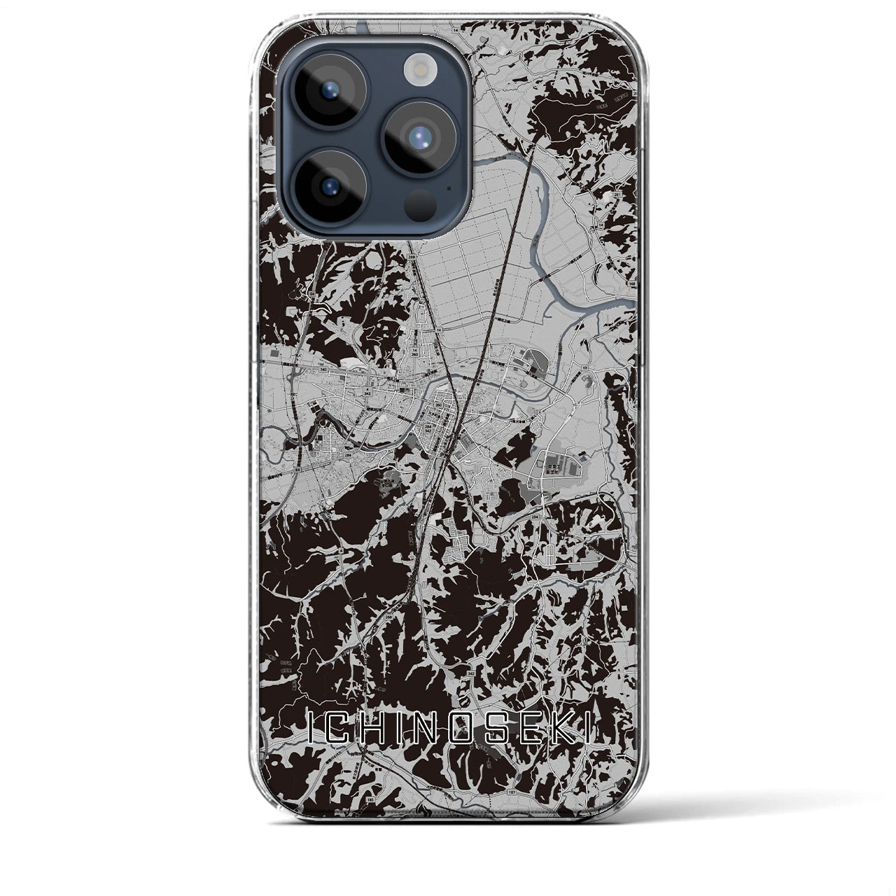 【一関(岩手県)】地図柄iPhoneケース(クリアタイプ)