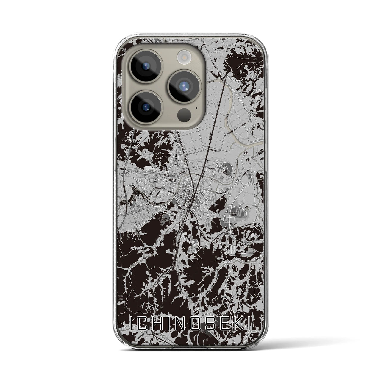 【一関(岩手県)】地図柄iPhoneケース(クリアタイプ)