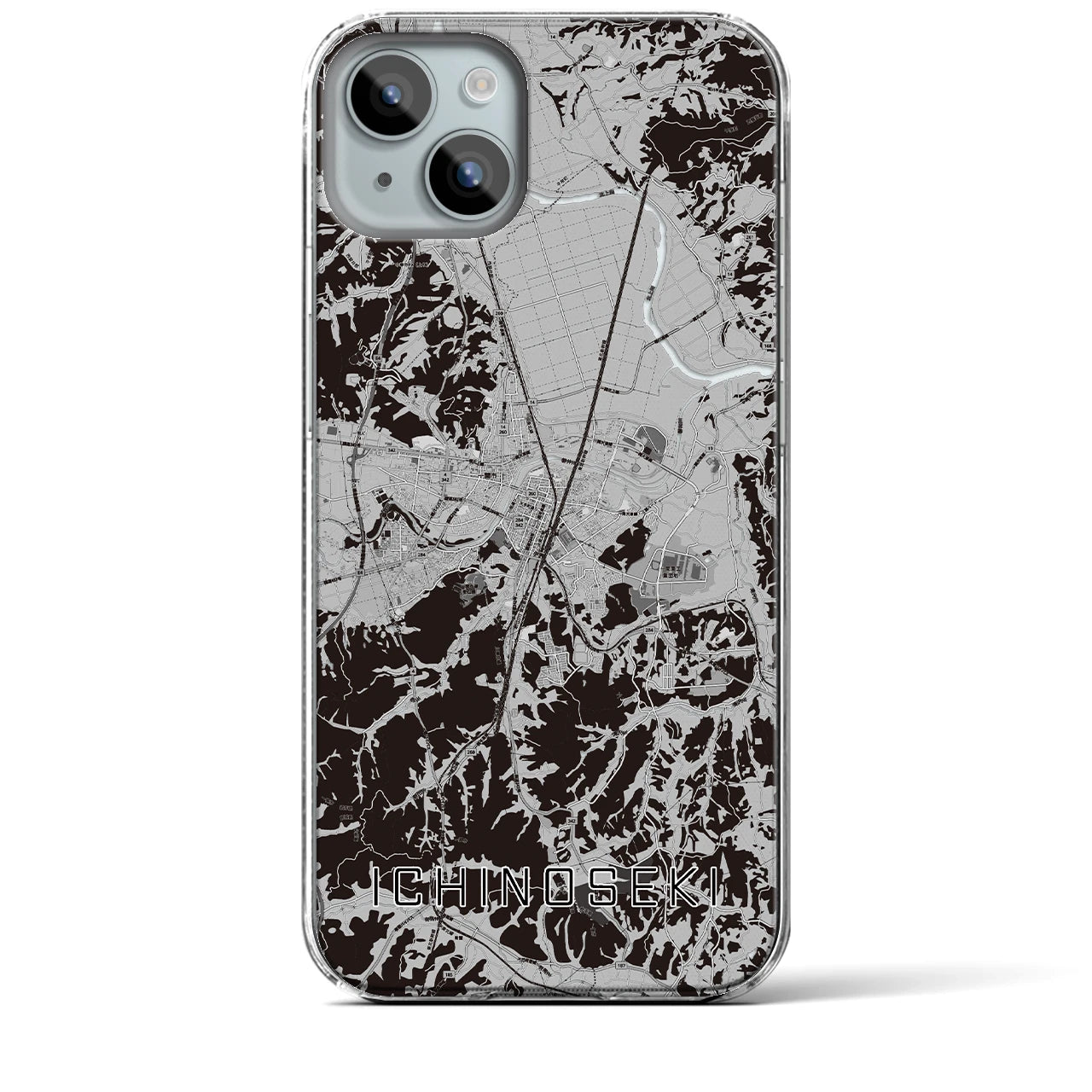 【一関(岩手県)】地図柄iPhoneケース(クリアタイプ)