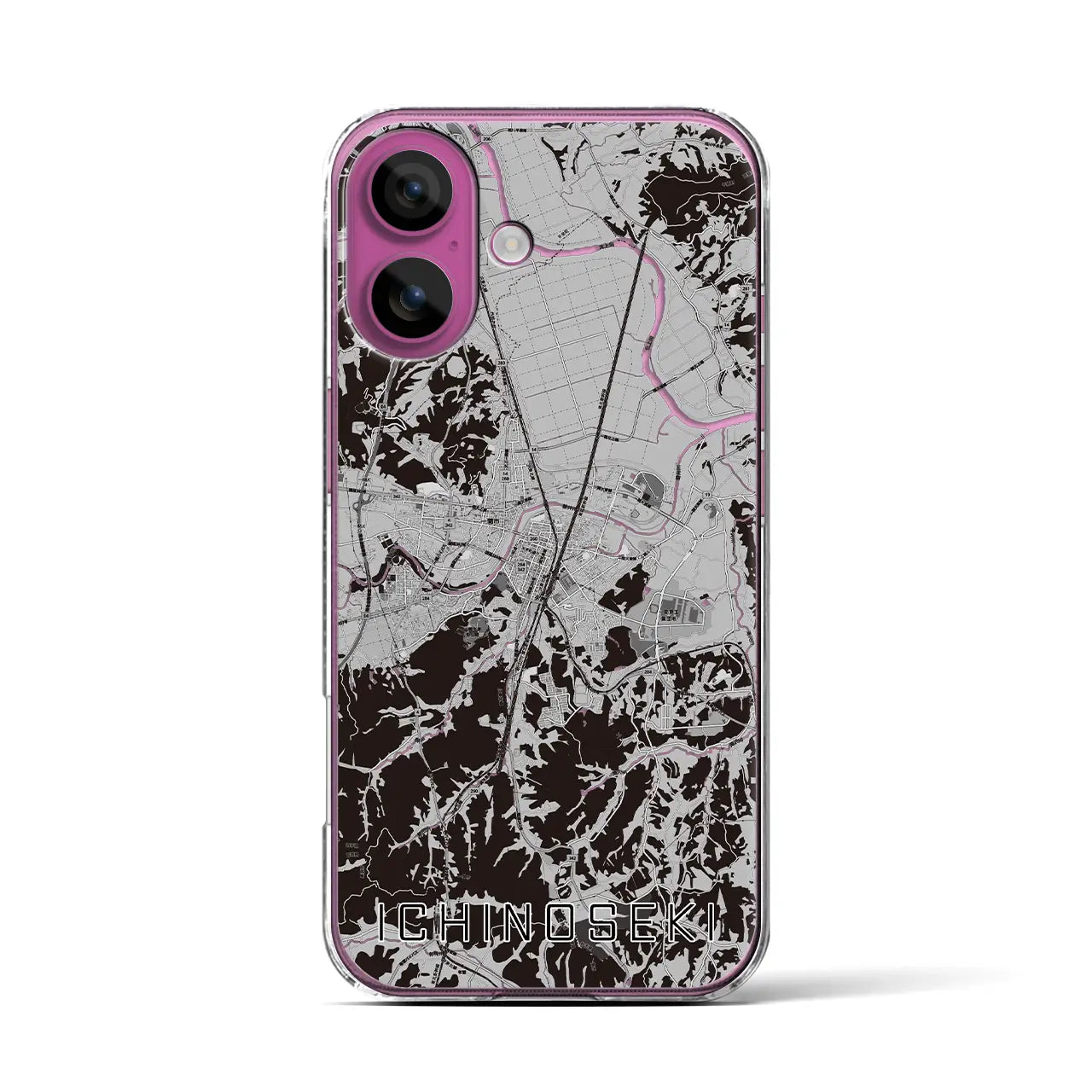 【一関(岩手県)】地図柄iPhoneケース(クリアタイプ)