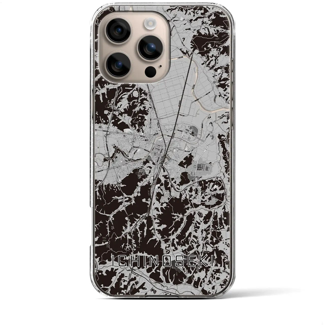 【一関(岩手県)】地図柄iPhoneケース(クリアタイプ)