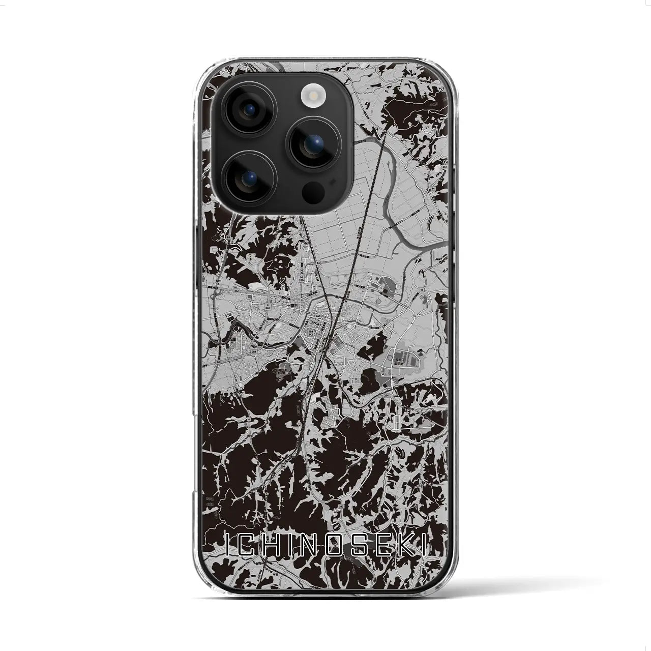 【一関(岩手県)】地図柄iPhoneケース(クリアタイプ)