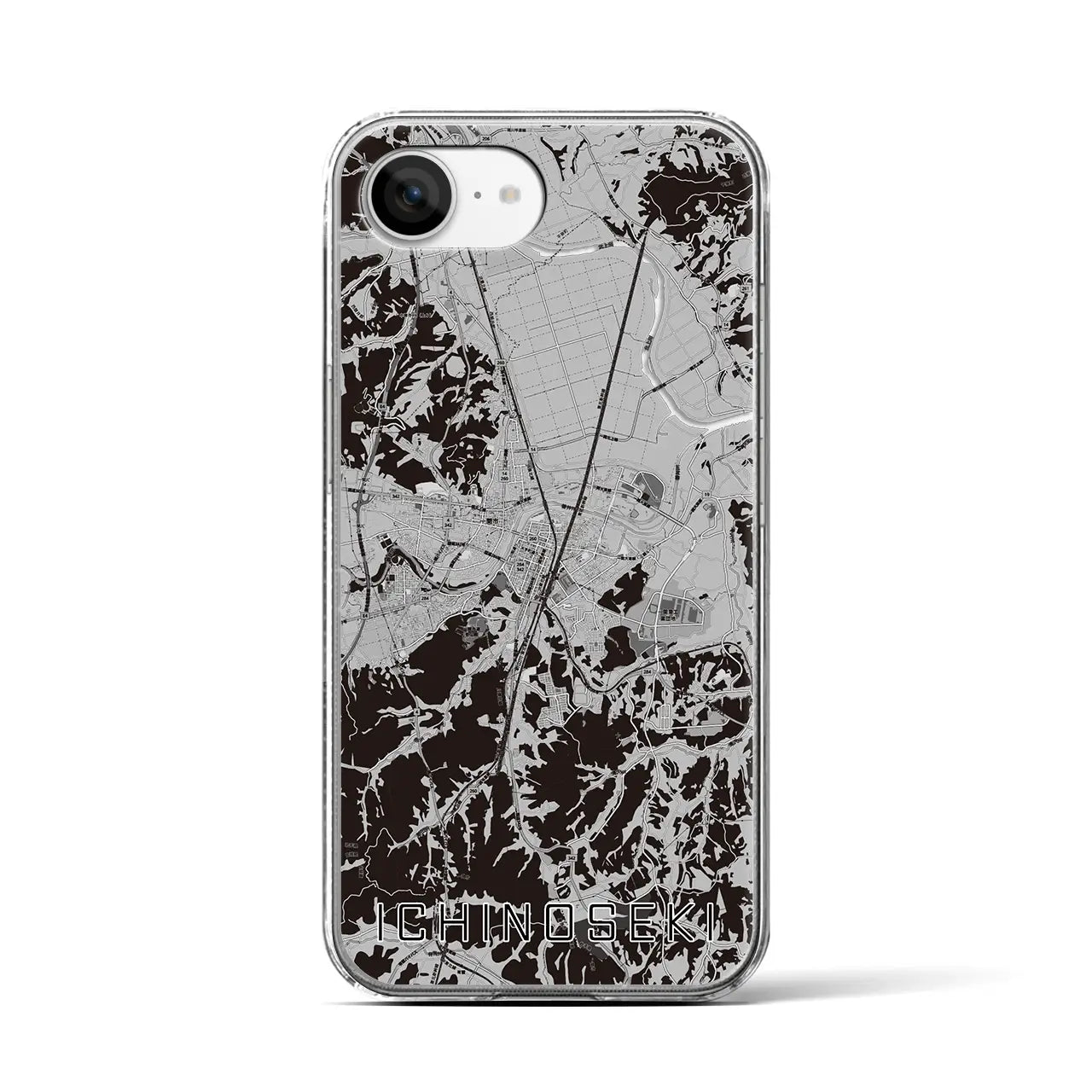 【一関(岩手県)】地図柄iPhoneケース(クリアタイプ)