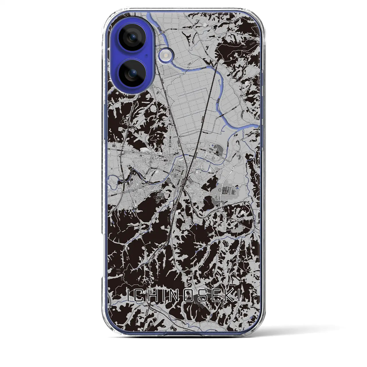 【一関(岩手県)】地図柄iPhoneケース(クリアタイプ)