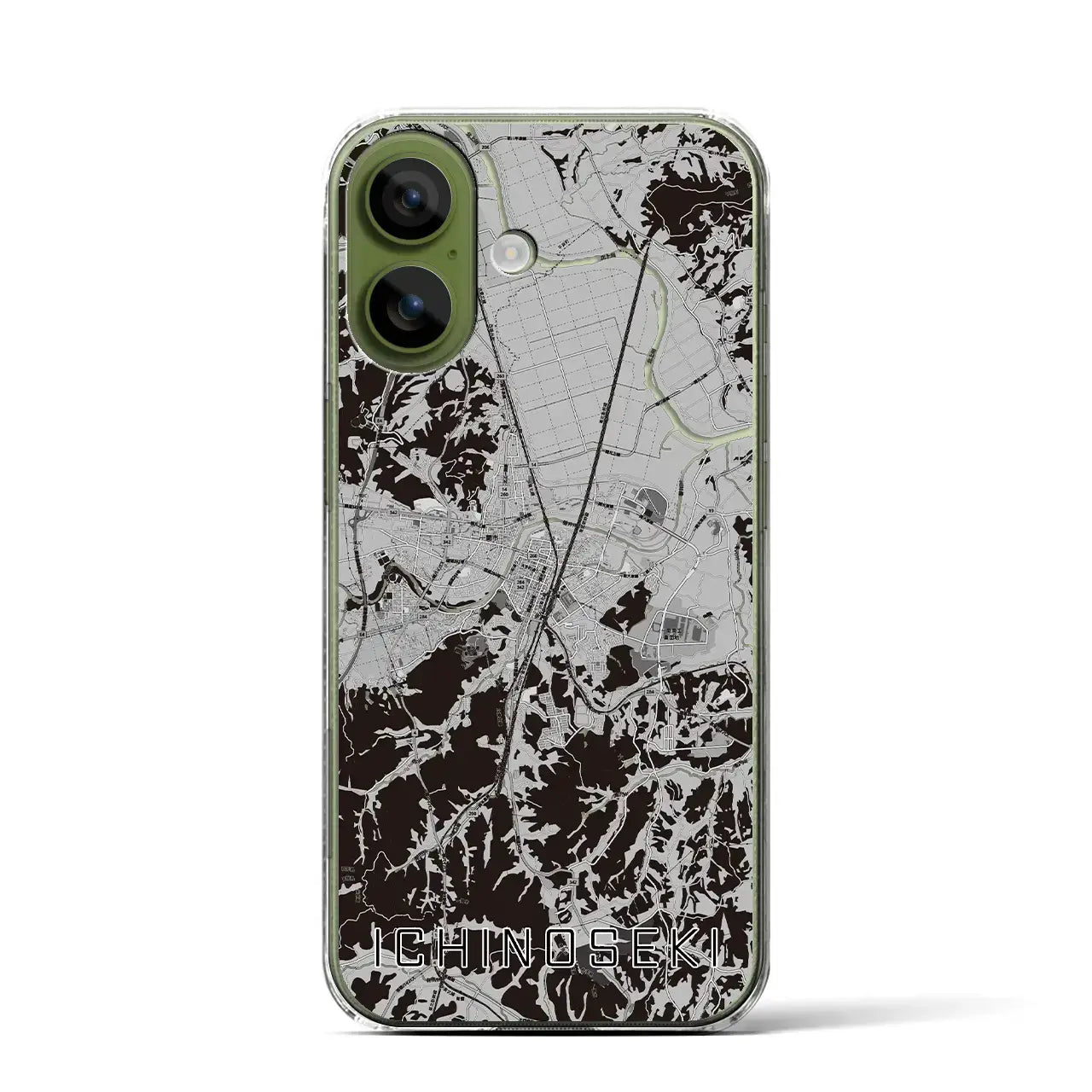 【一関(岩手県)】地図柄iPhoneケース(クリアタイプ)