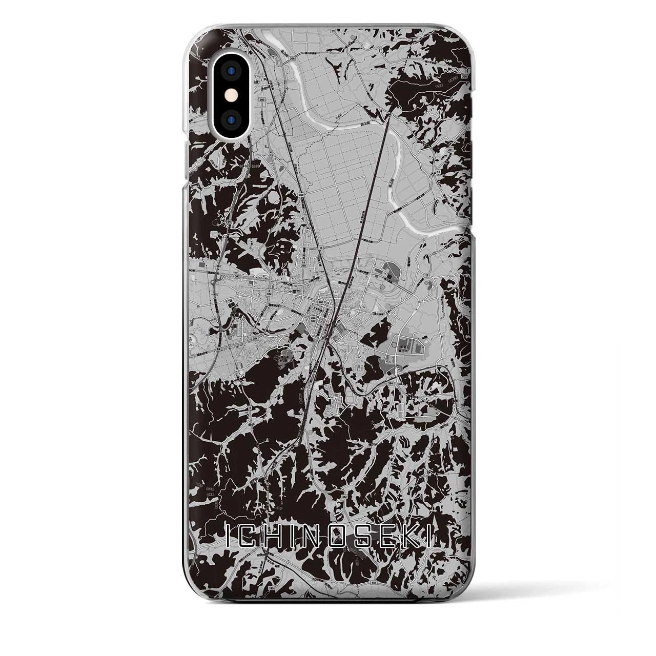 【一関(岩手県)】地図柄iPhoneケース(クリアタイプ)