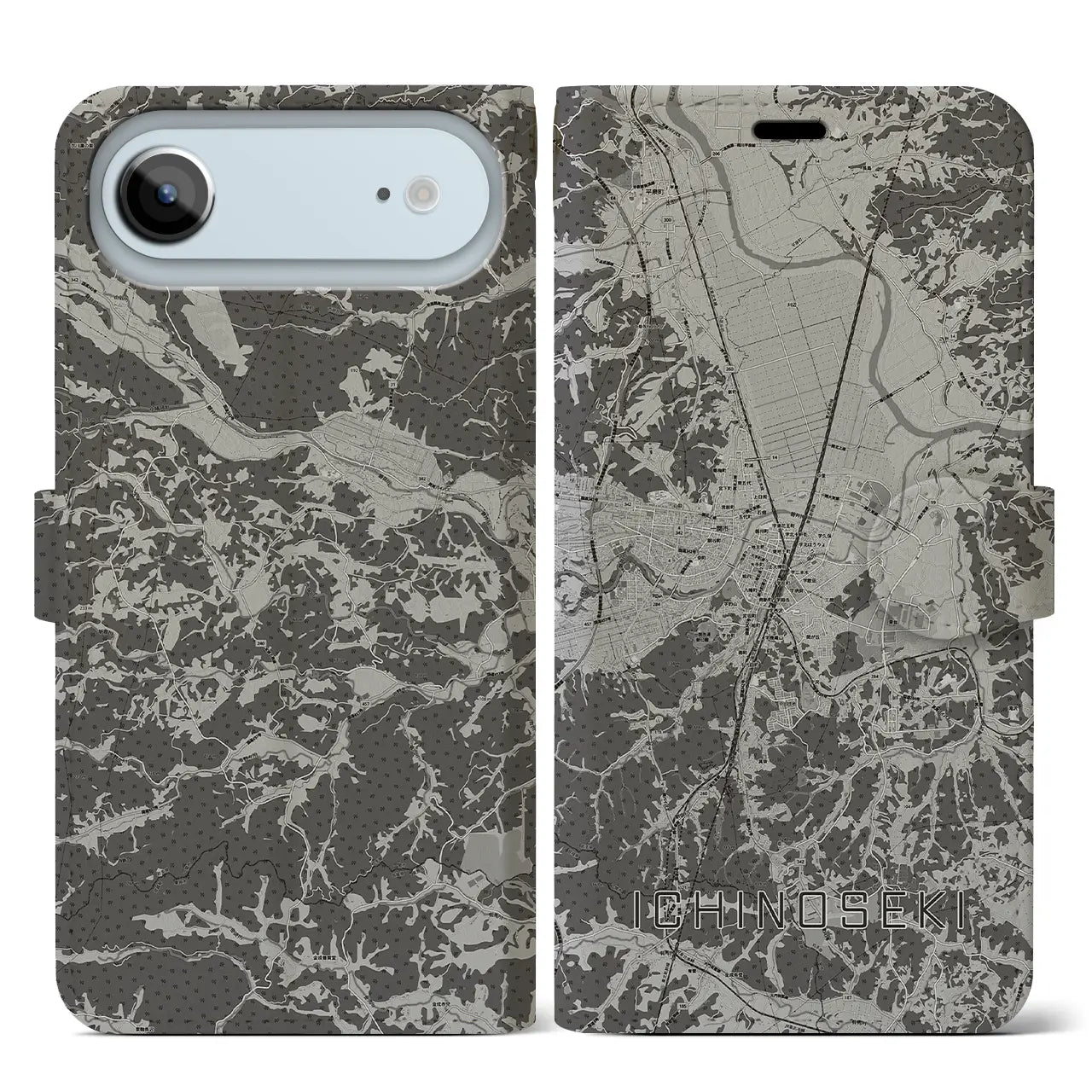 【一関(岩手県)】地図柄iPhoneケース(手帳タイプ)