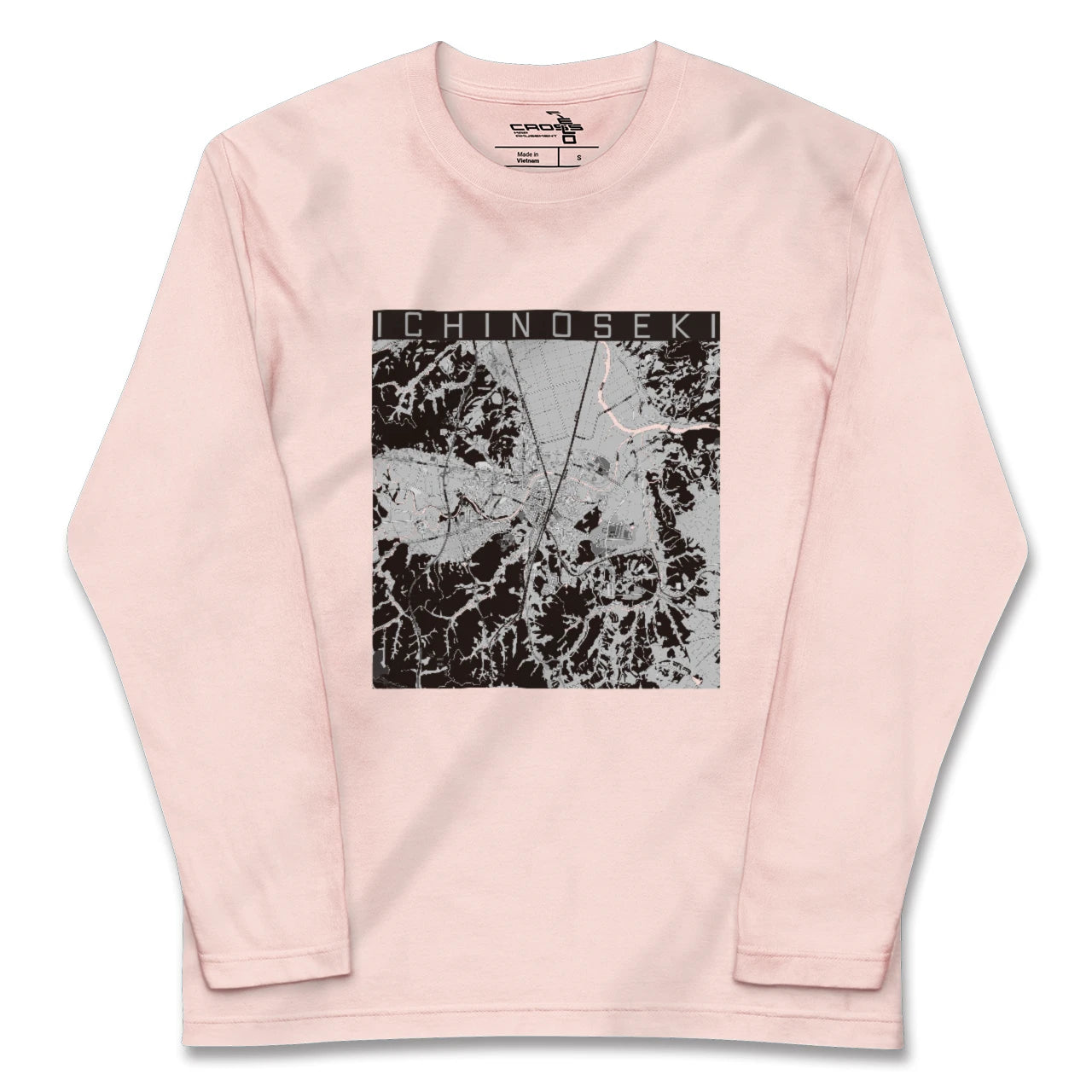 【一関(岩手県)】地図柄ロングスリーブTシャツ