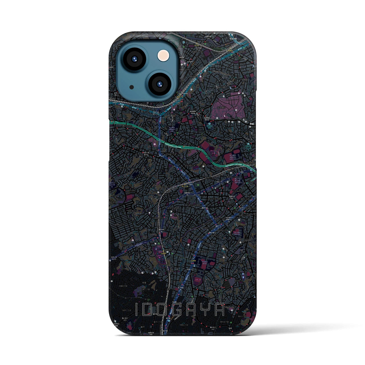 【井土ヶ谷(神奈川県)】地図柄iPhoneケース(バックカバータイプ)