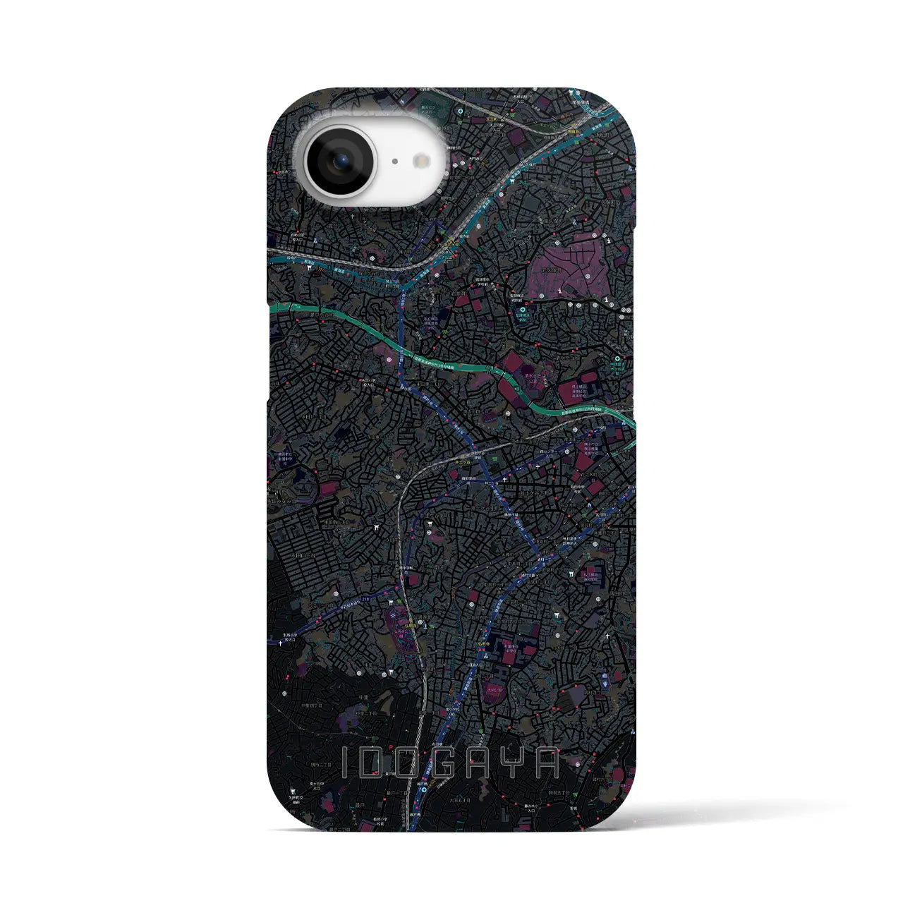 【井土ヶ谷(神奈川県)】地図柄iPhoneケース(バックカバータイプ)