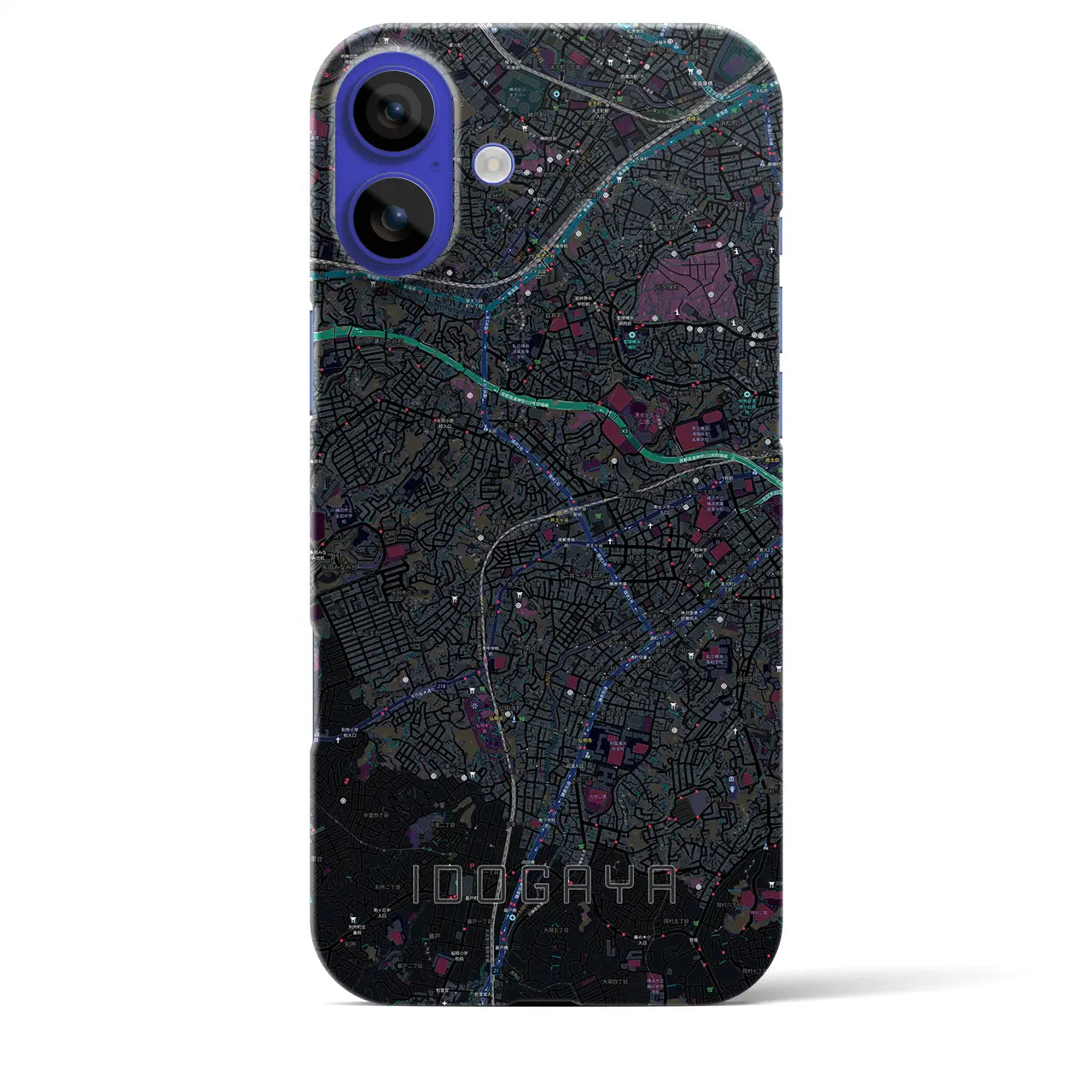 【井土ヶ谷(神奈川県)】地図柄iPhoneケース(バックカバータイプ)