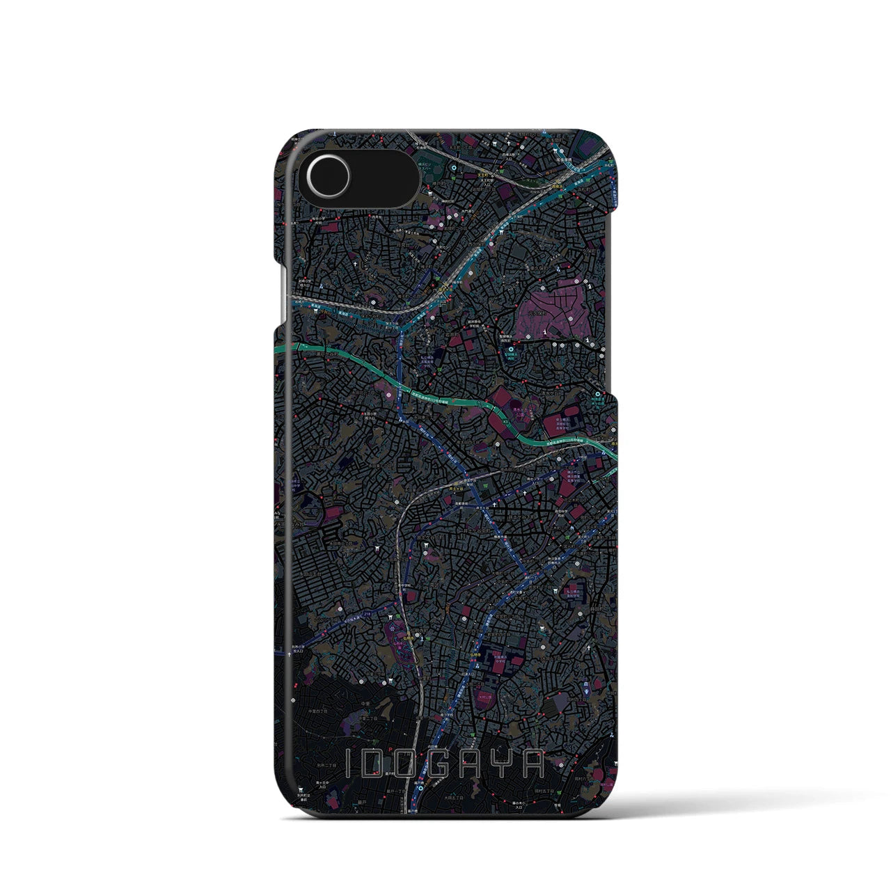 【井土ヶ谷(神奈川県)】地図柄iPhoneケース(バックカバータイプ)