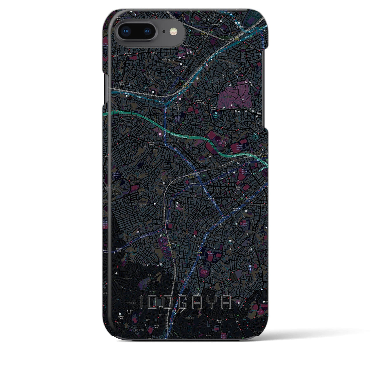 【井土ヶ谷(神奈川県)】地図柄iPhoneケース(バックカバータイプ)