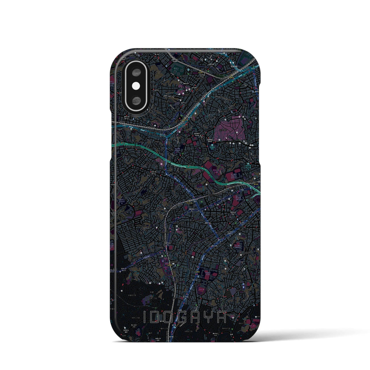 【井土ヶ谷(神奈川県)】地図柄iPhoneケース(バックカバータイプ)