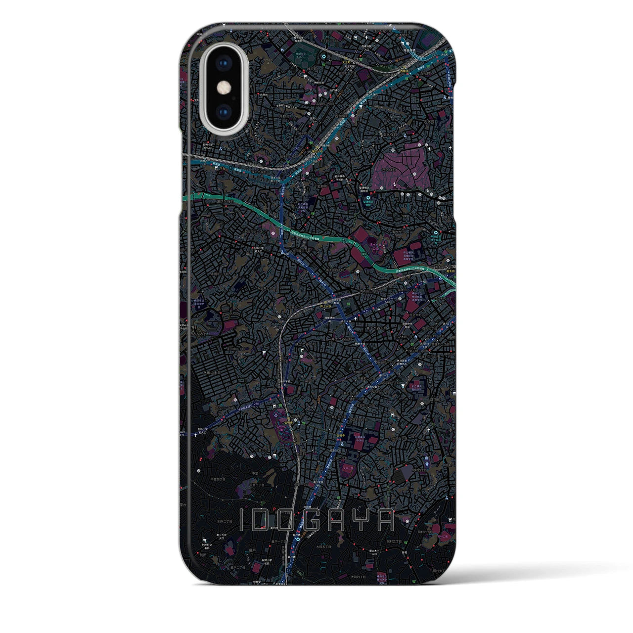 【井土ヶ谷(神奈川県)】地図柄iPhoneケース(バックカバータイプ)