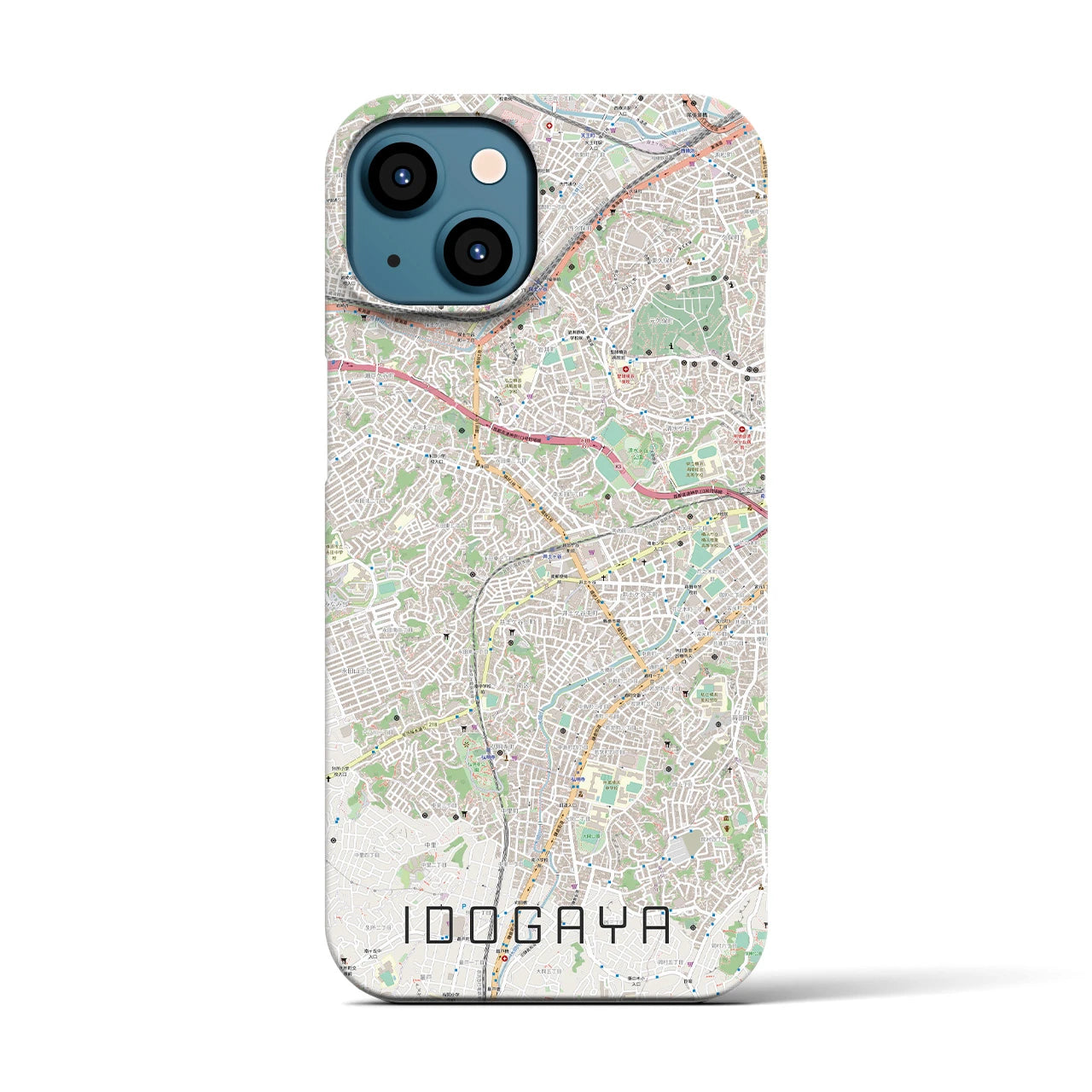 【井土ヶ谷(神奈川県)】地図柄iPhoneケース(バックカバータイプ)