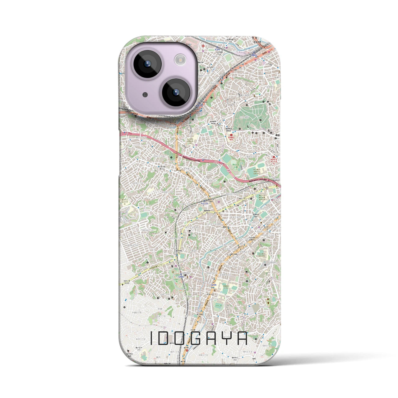 【井土ヶ谷(神奈川県)】地図柄iPhoneケース(バックカバータイプ)