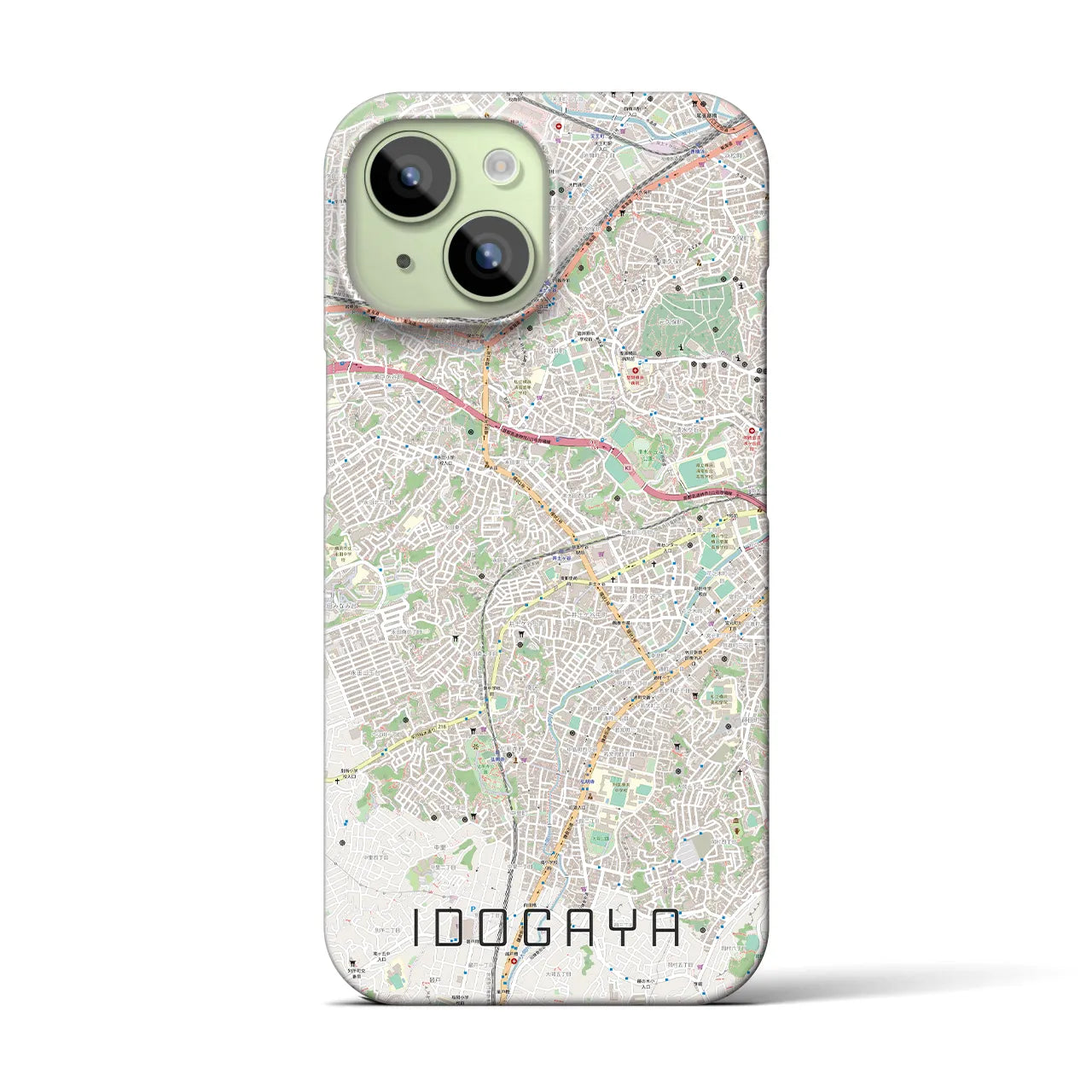 【井土ヶ谷(神奈川県)】地図柄iPhoneケース(バックカバータイプ)