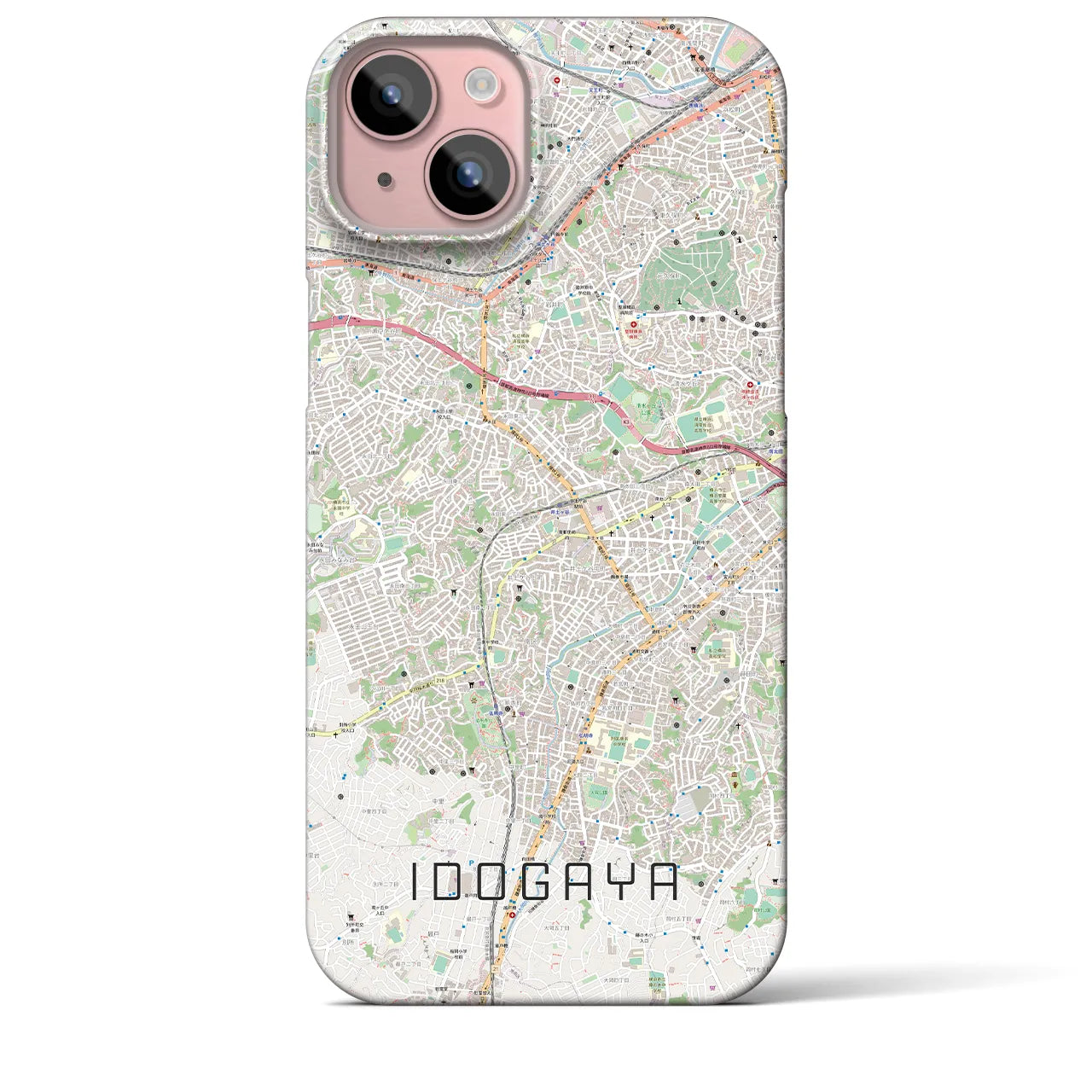 【井土ヶ谷(神奈川県)】地図柄iPhoneケース(バックカバータイプ)