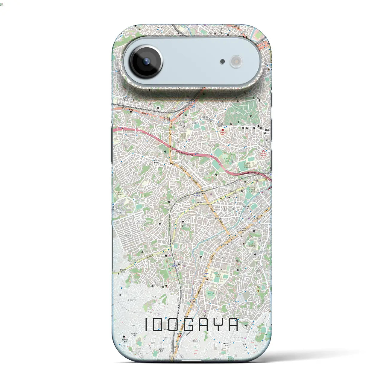 【井土ヶ谷(神奈川県)】地図柄iPhoneケース(バックカバータイプ)ブラック・iPhone 17 Pro Max 用