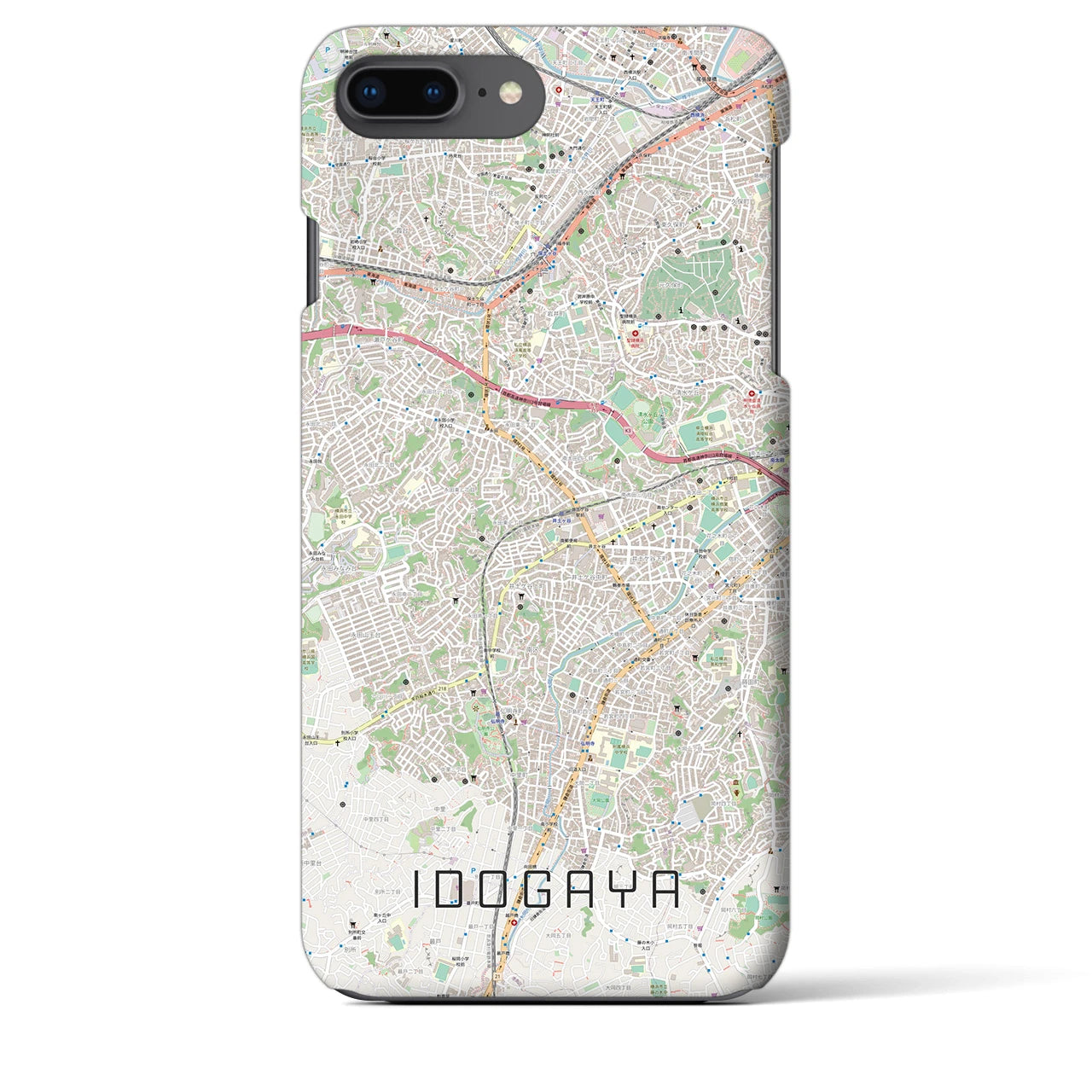 【井土ヶ谷(神奈川県)】地図柄iPhoneケース(バックカバータイプ)