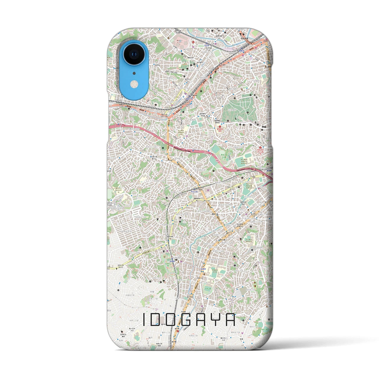 【井土ヶ谷(神奈川県)】地図柄iPhoneケース(バックカバータイプ)