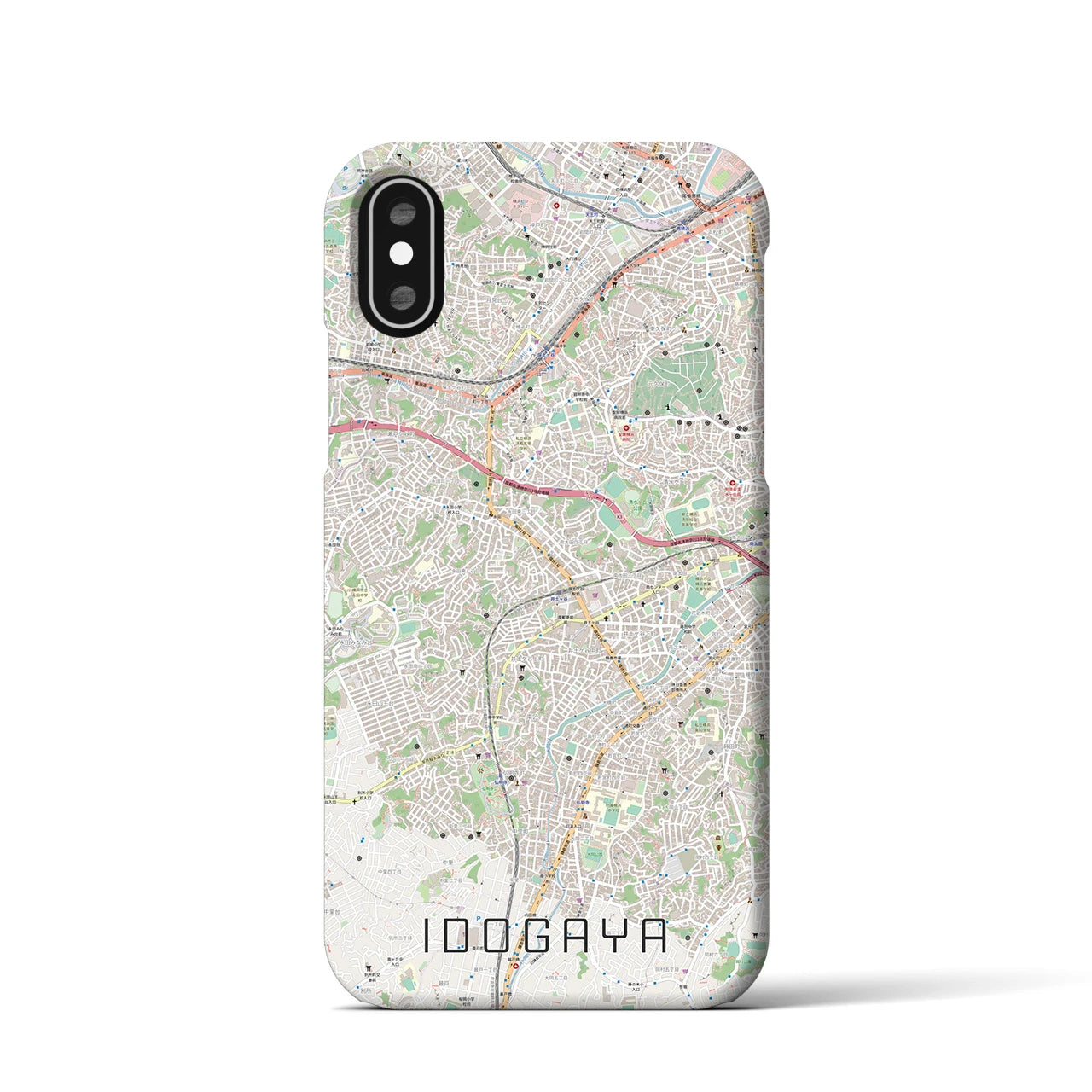 【井土ヶ谷(神奈川県)】地図柄iPhoneケース(バックカバータイプ)