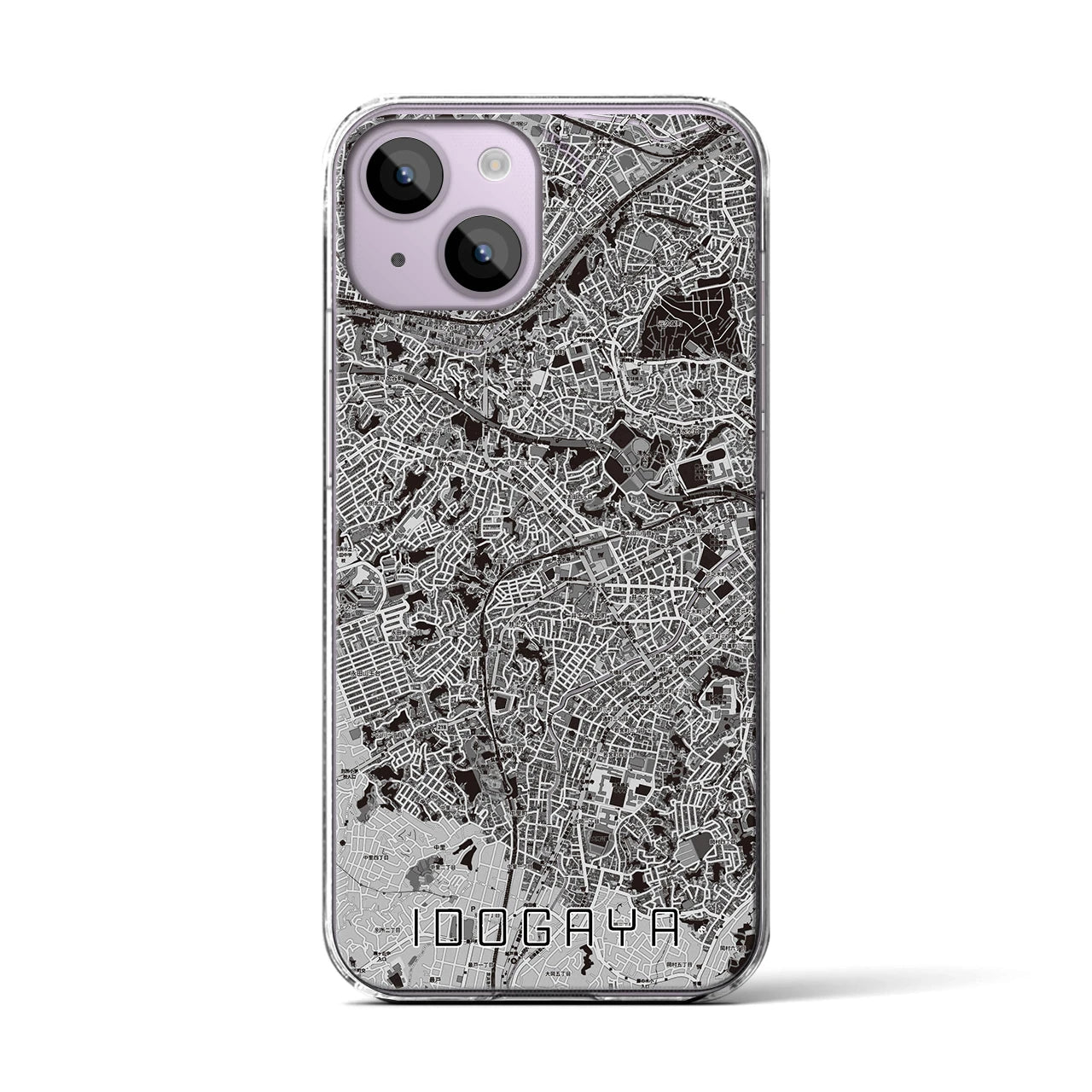 【井土ヶ谷(神奈川県)】地図柄iPhoneケース(クリアタイプ)