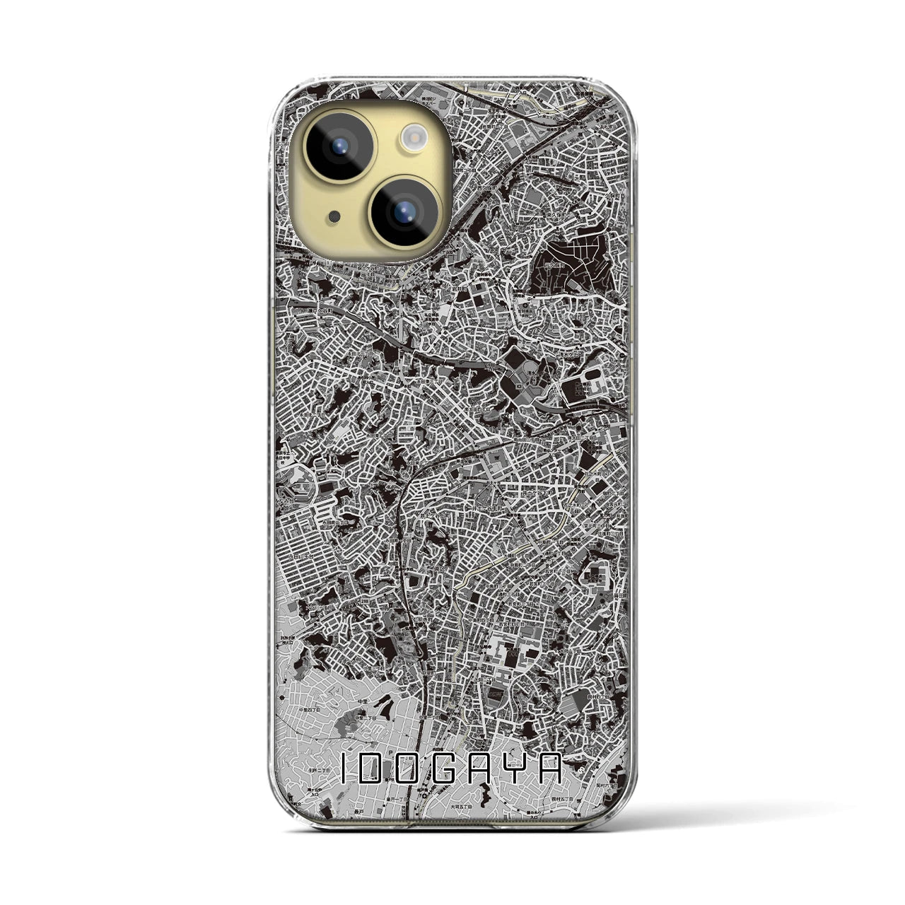 【井土ヶ谷(神奈川県)】地図柄iPhoneケース(クリアタイプ)