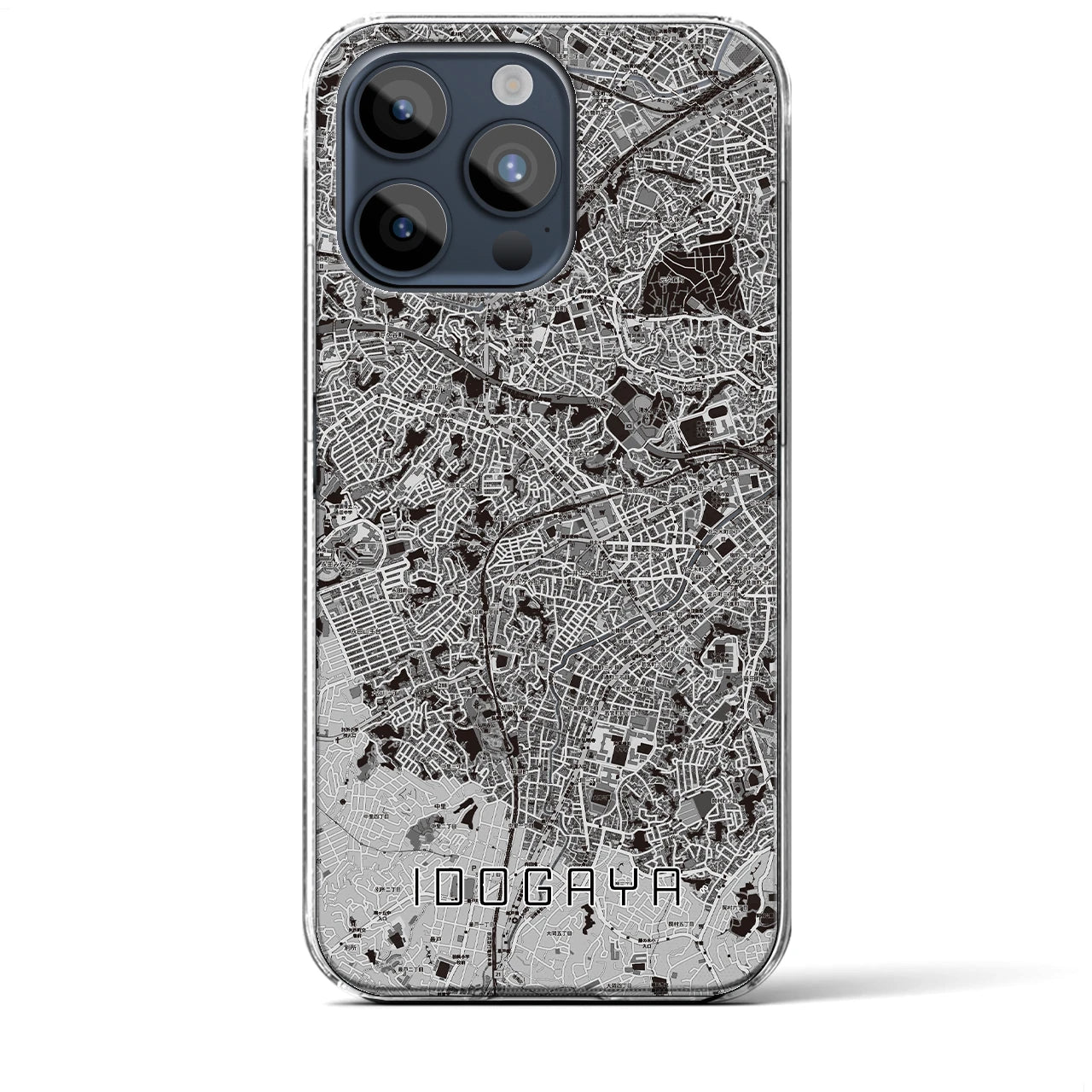 【井土ヶ谷(神奈川県)】地図柄iPhoneケース(クリアタイプ)