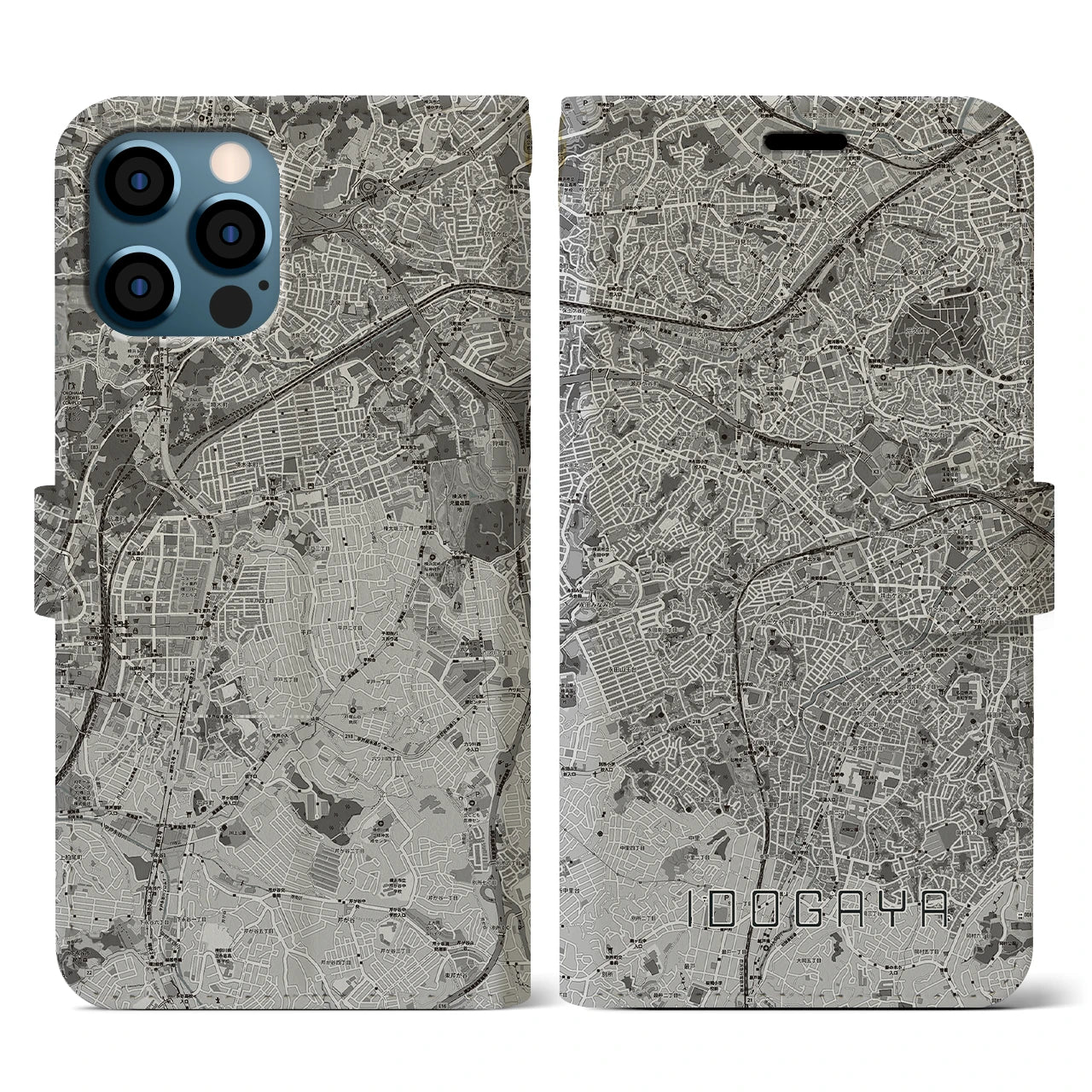 【井土ヶ谷(神奈川県)】地図柄iPhoneケース(手帳タイプ)