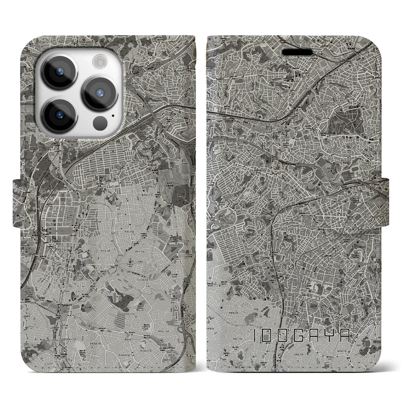 【井土ヶ谷(神奈川県)】地図柄iPhoneケース(手帳タイプ)