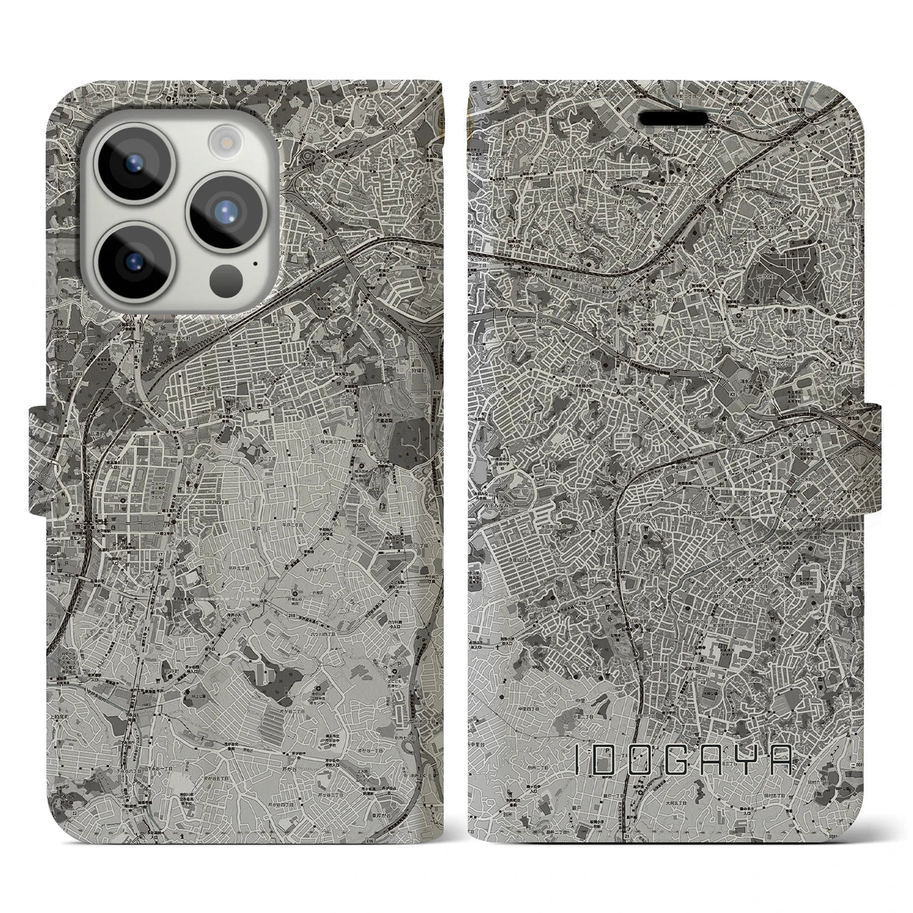 【井土ヶ谷(神奈川県)】地図柄iPhoneケース(手帳タイプ)