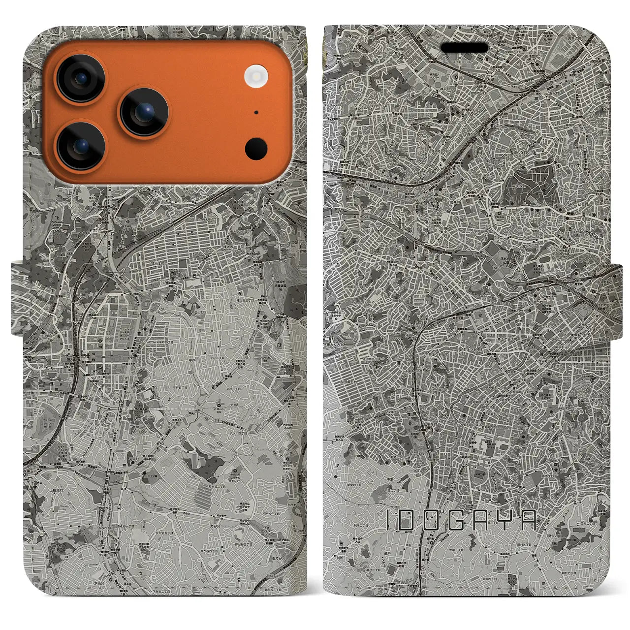 【井土ヶ谷(神奈川県)】地図柄iPhoneケース(手帳タイプ)