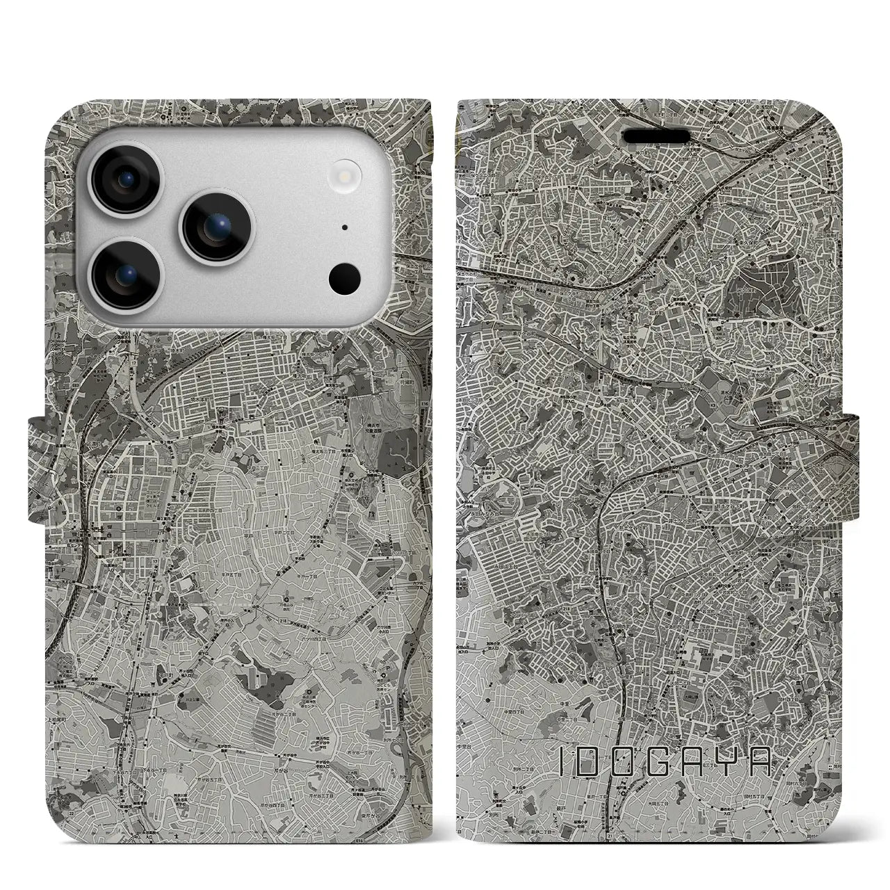 【井土ヶ谷(神奈川県)】地図柄iPhoneケース(手帳タイプ)