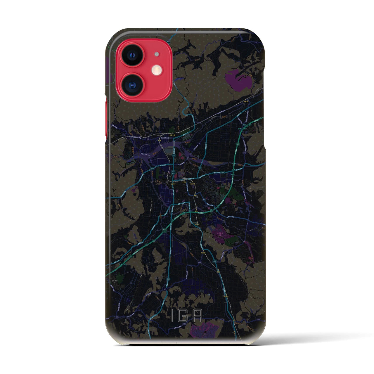【伊賀(三重県)】地図柄iPhoneケース(バックカバータイプ)