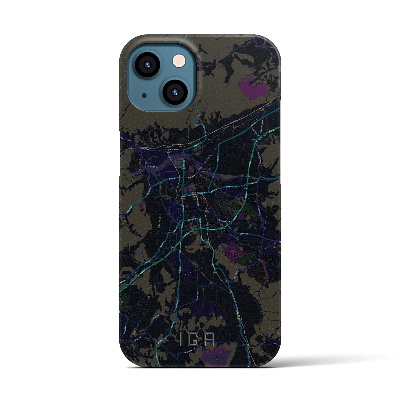 【伊賀(三重県)】地図柄iPhoneケース(バックカバータイプ)