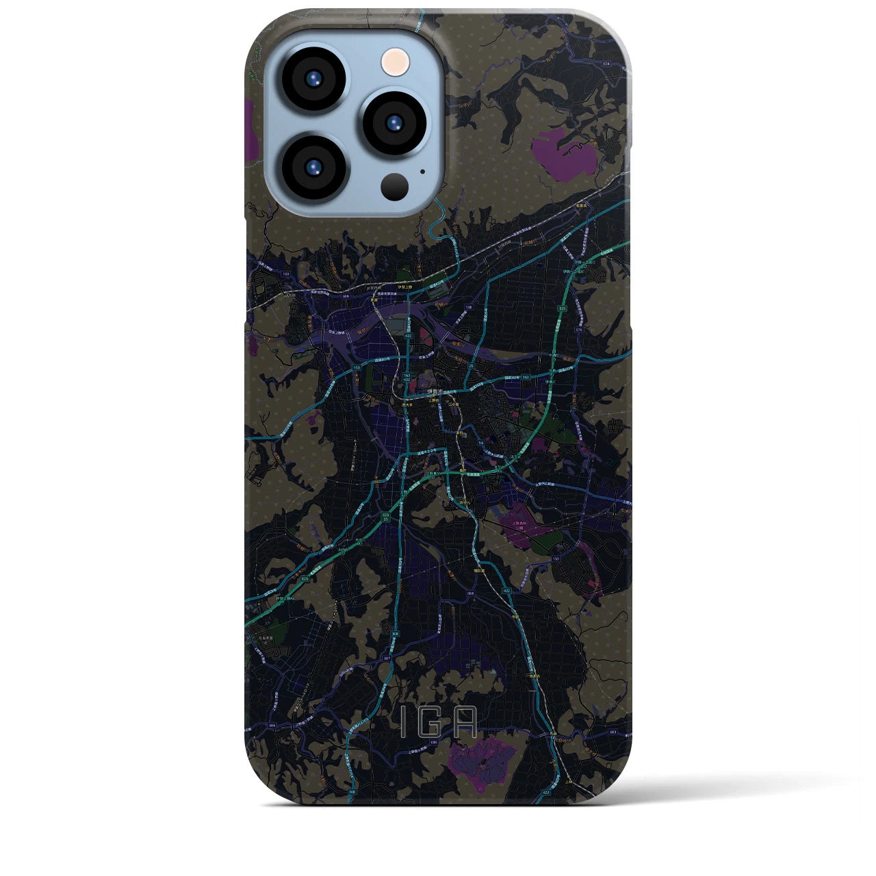 【伊賀(三重県)】地図柄iPhoneケース(バックカバータイプ)