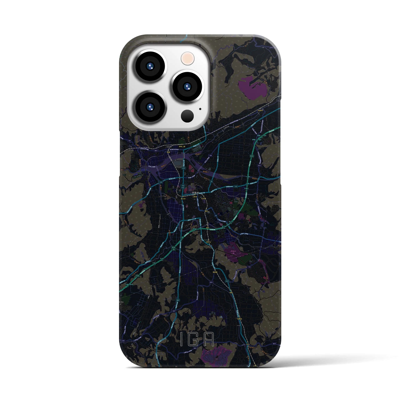 【伊賀(三重県)】地図柄iPhoneケース(バックカバータイプ)