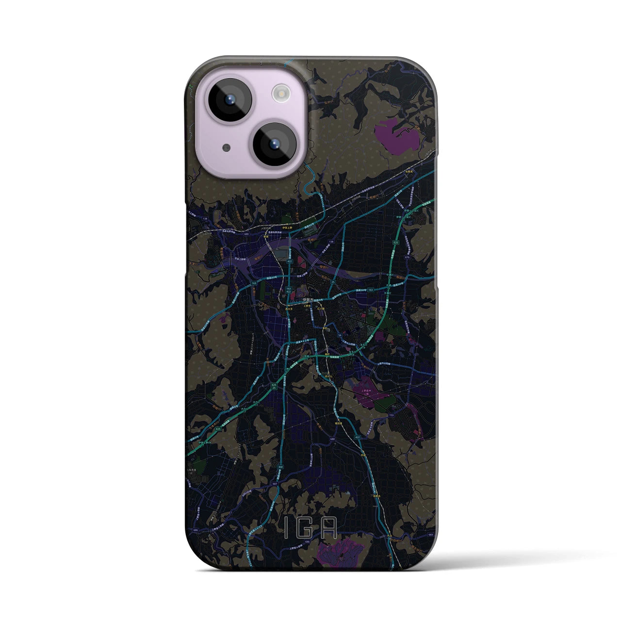 【伊賀(三重県)】地図柄iPhoneケース(バックカバータイプ)