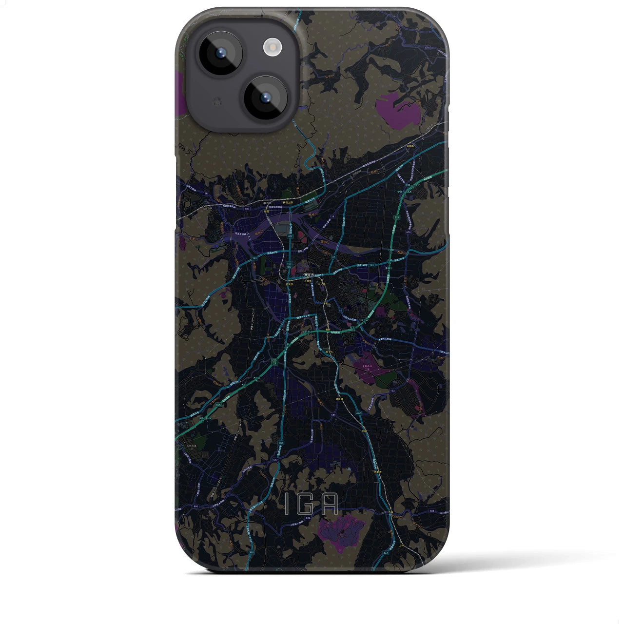 【伊賀(三重県)】地図柄iPhoneケース(バックカバータイプ)