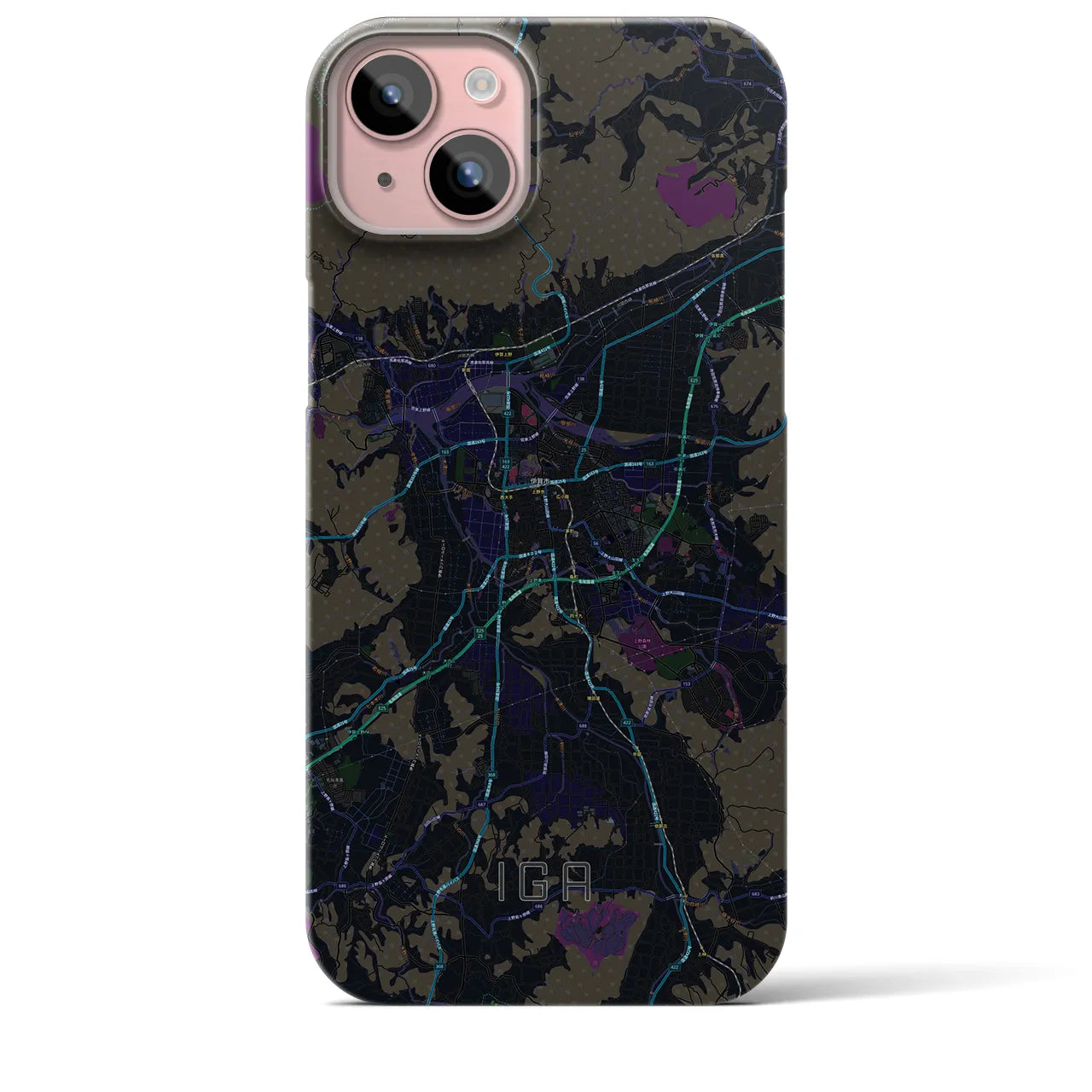 【伊賀(三重県)】地図柄iPhoneケース(バックカバータイプ)