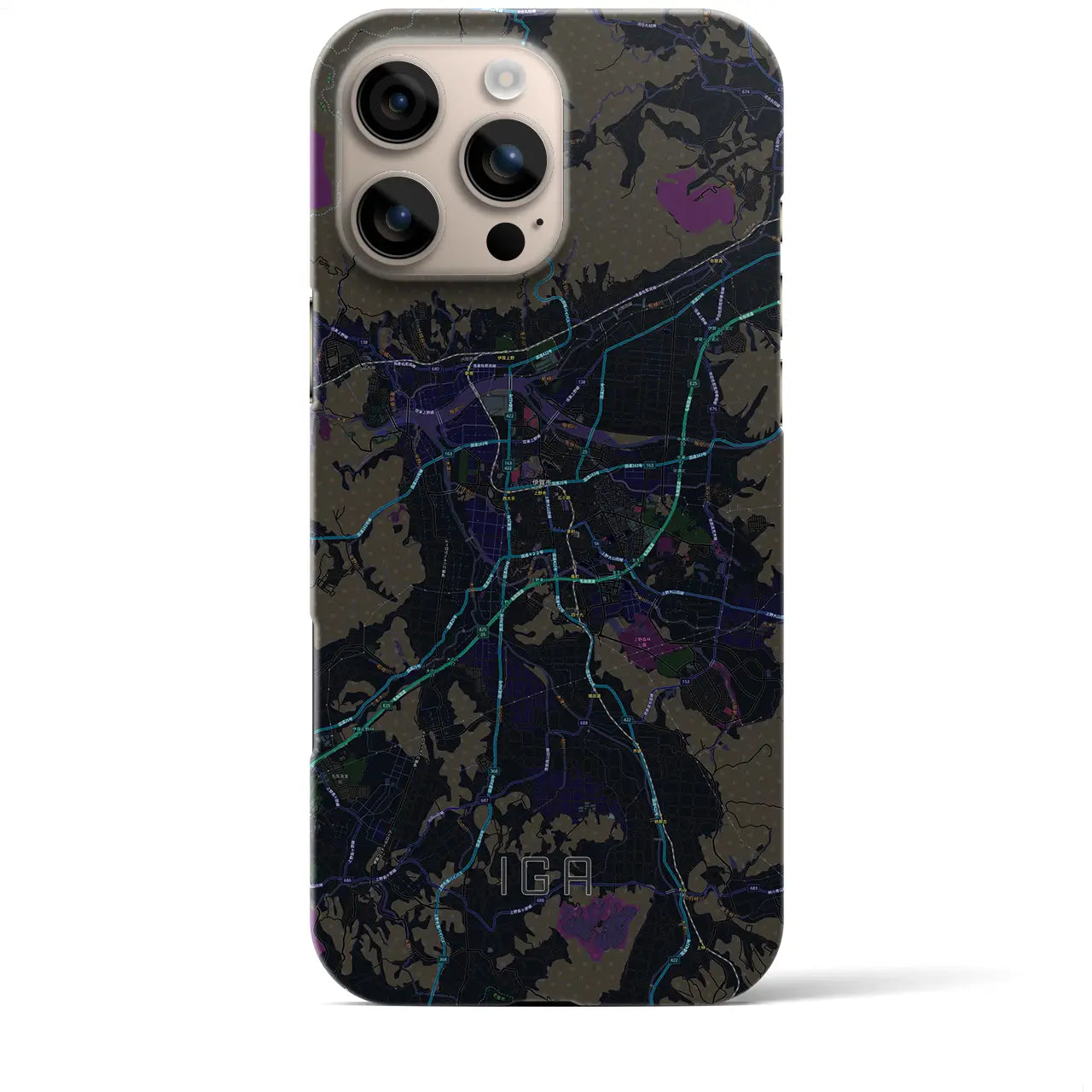 【伊賀(三重県)】地図柄iPhoneケース(バックカバータイプ)