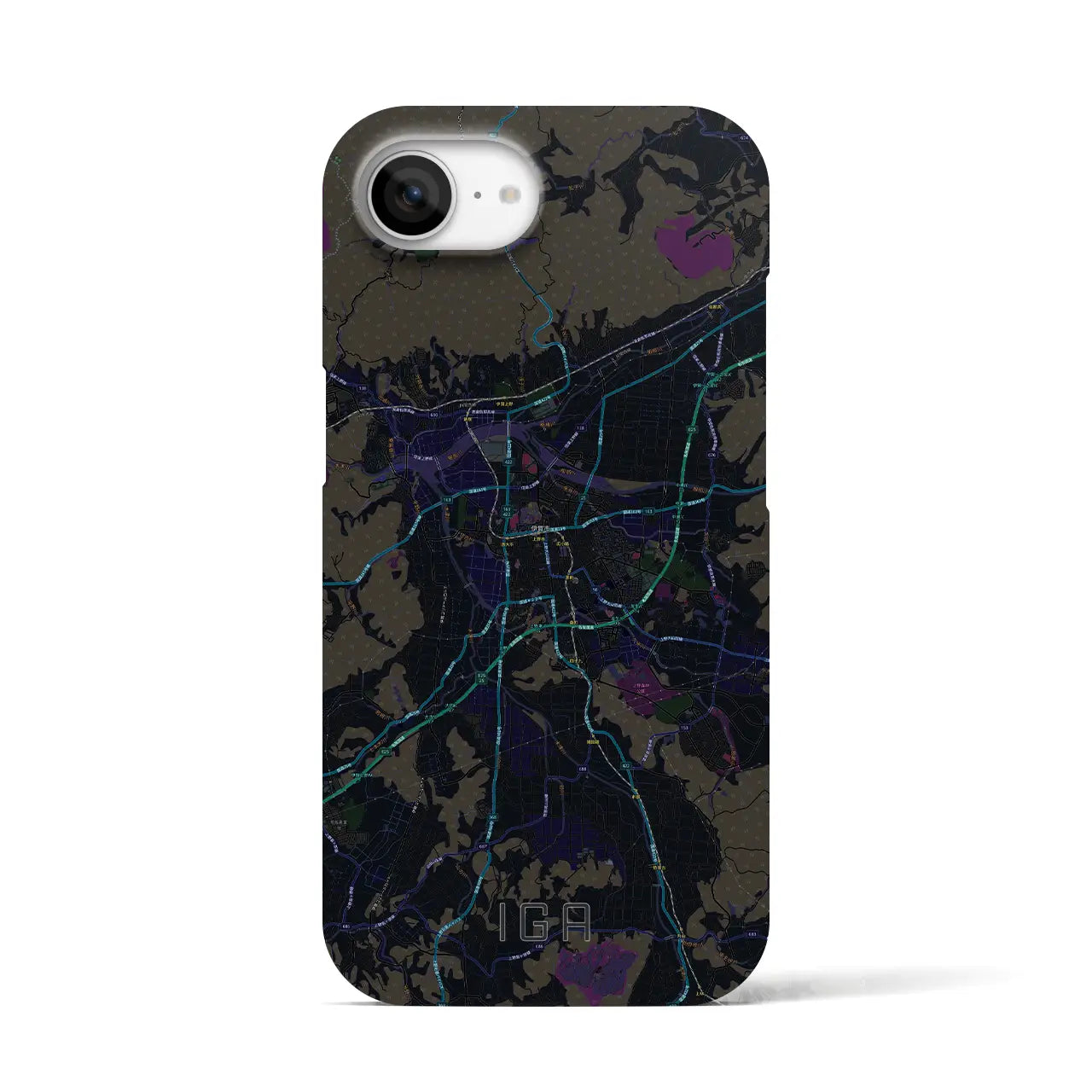 【伊賀(三重県)】地図柄iPhoneケース(バックカバータイプ)