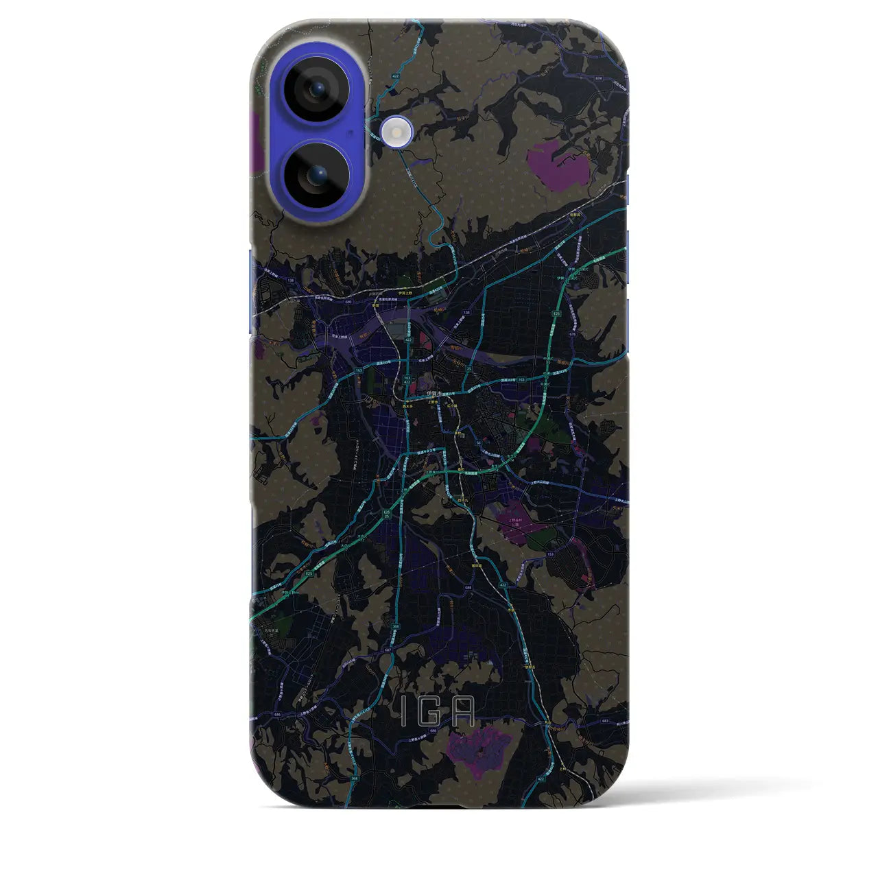 【伊賀(三重県)】地図柄iPhoneケース(バックカバータイプ)